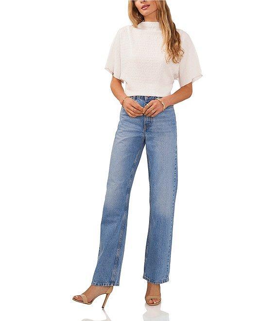 Vince Camuto Knit Cowl Neck Short Sleeve Blouse Product Image