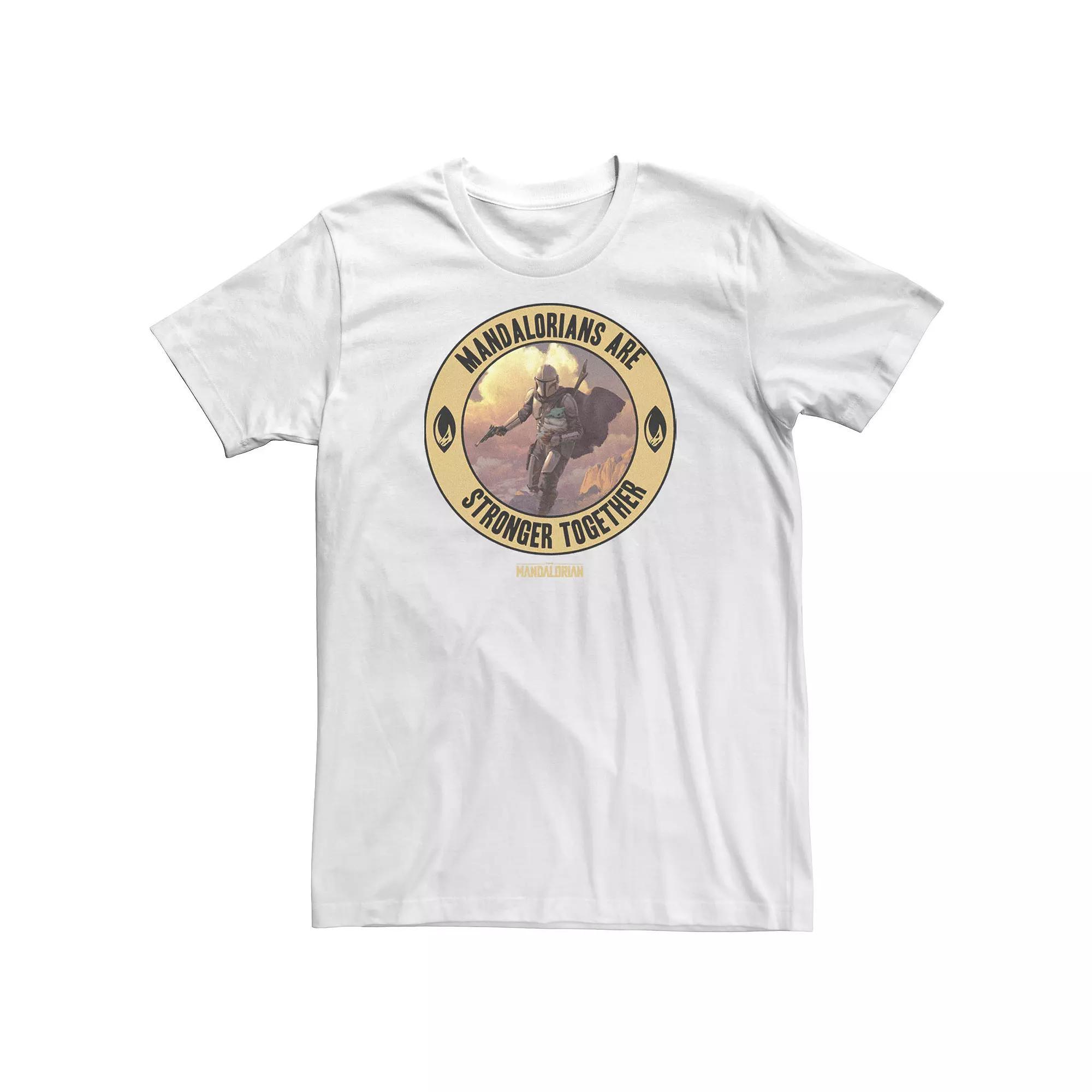 Big & Tall Star Wars: The Mandalorian Mandalorians Stronger Together Tee, Men's, Size: 5XL, White Product Image