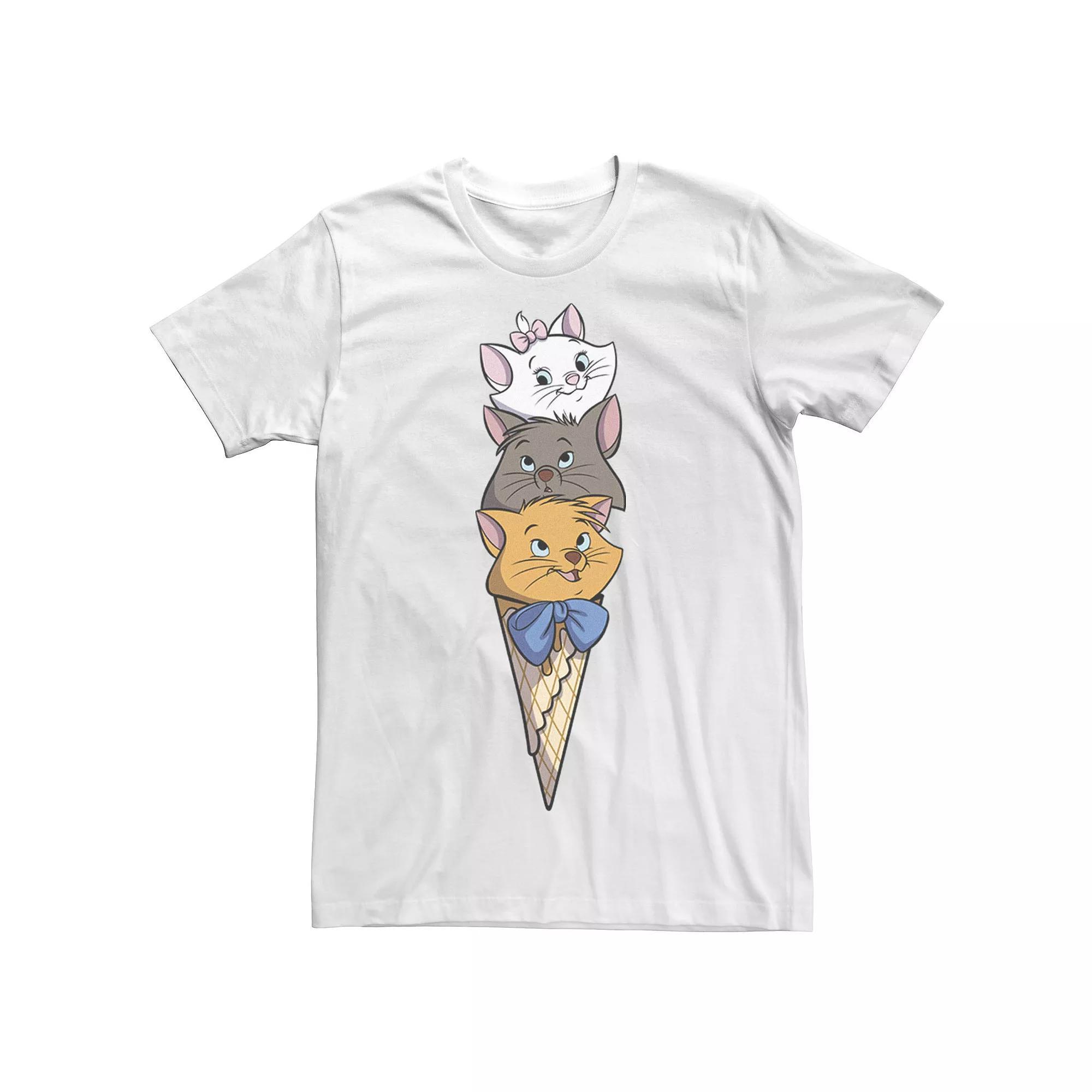 Men's The Aristocats Kitten Ice Cream Stack Tee,  Product Image