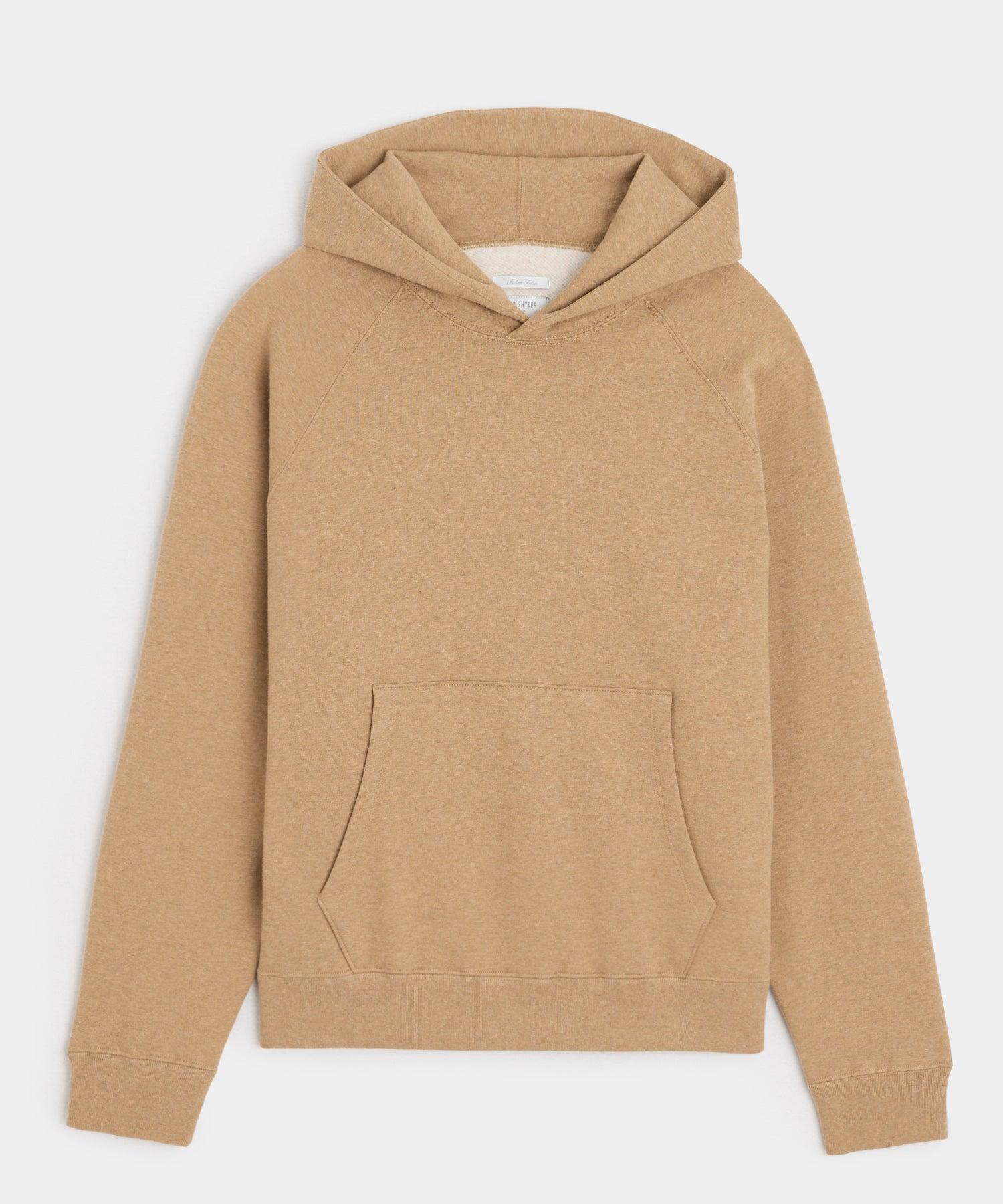 Cotton-Camelhair Fleece Hoodie in Camel Product Image