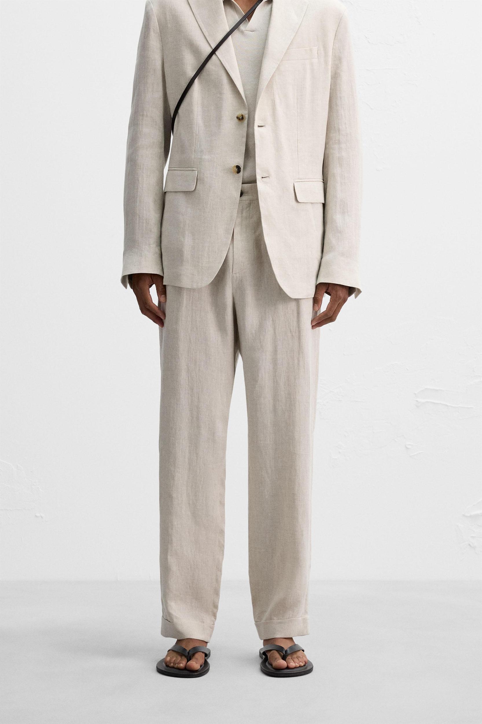 100% LINEN SUIT PANTS Product Image