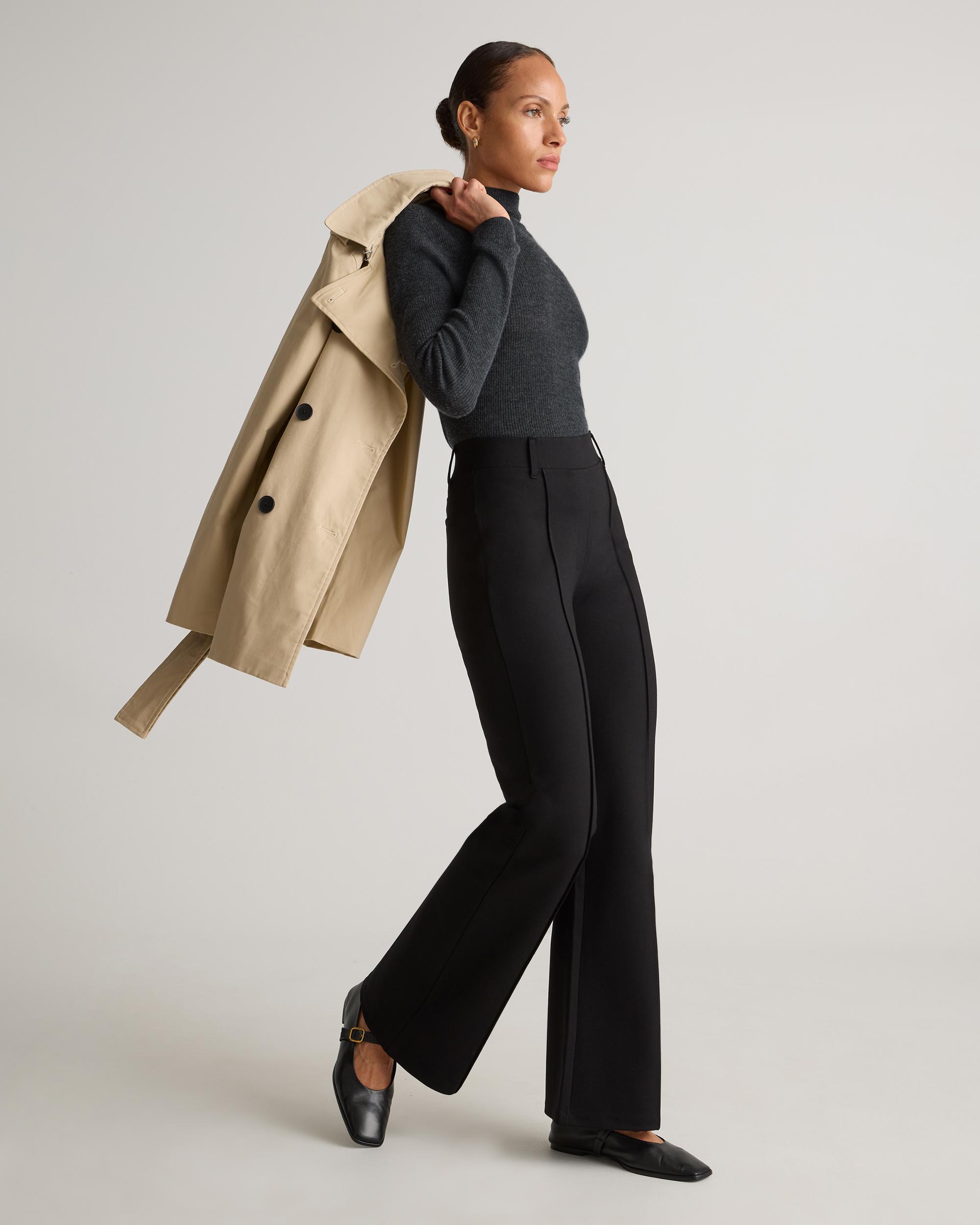 Quince | Women's Ultra-Stretch Ponte Flare Leg Pants Size XL, Rayon Product Image