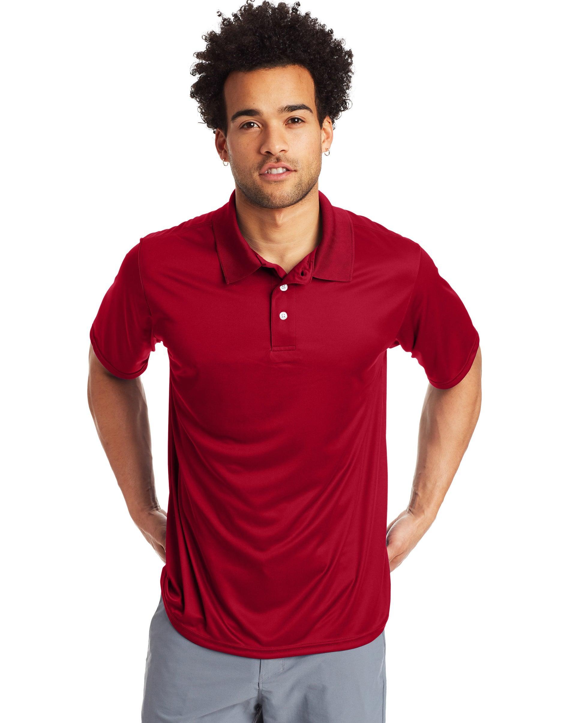 Hanes Sport Cool DRI Mens Performance Polo Deep Red XL Product Image