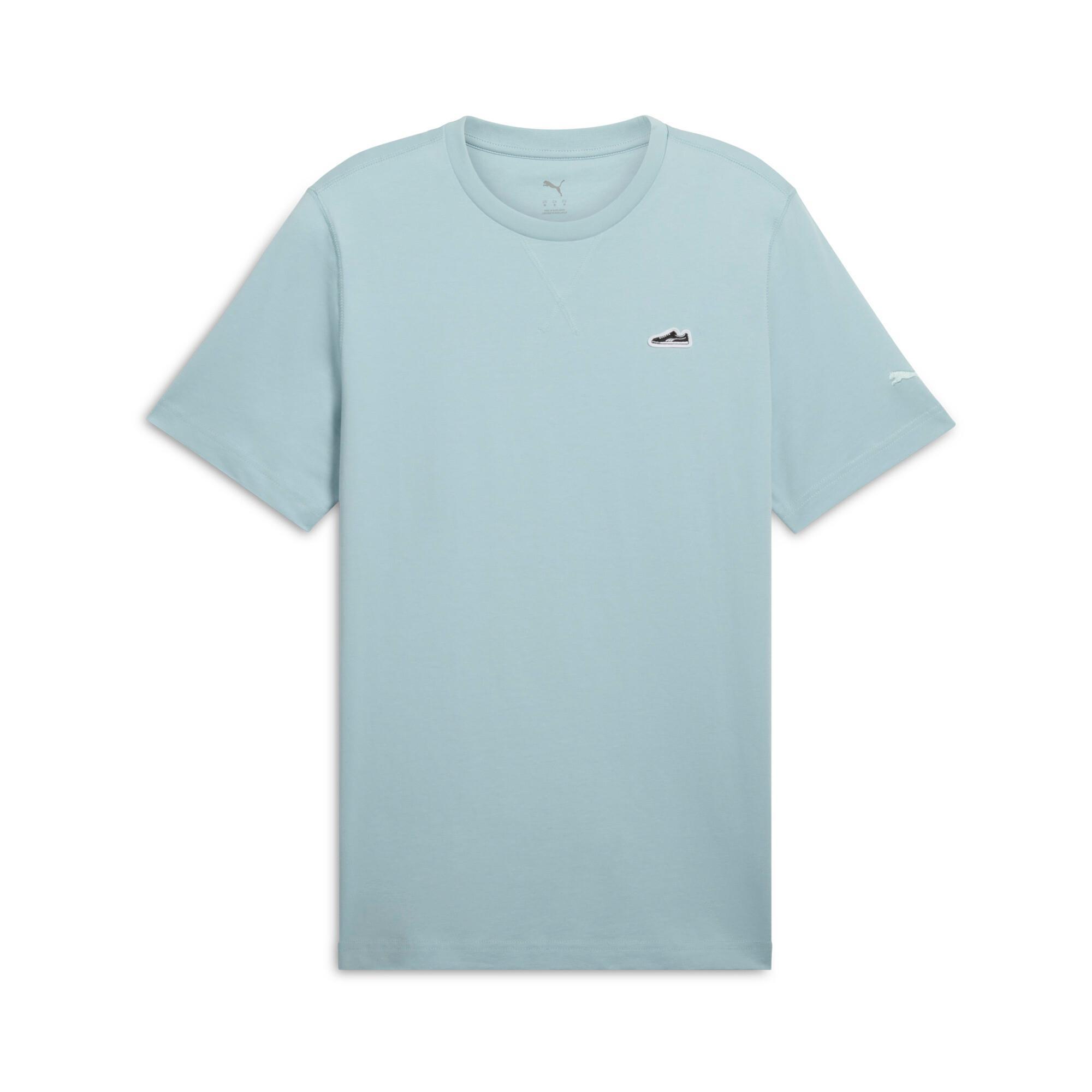 WARDROBE ESSENTIALS Suede Logo Men's Tee Product Image