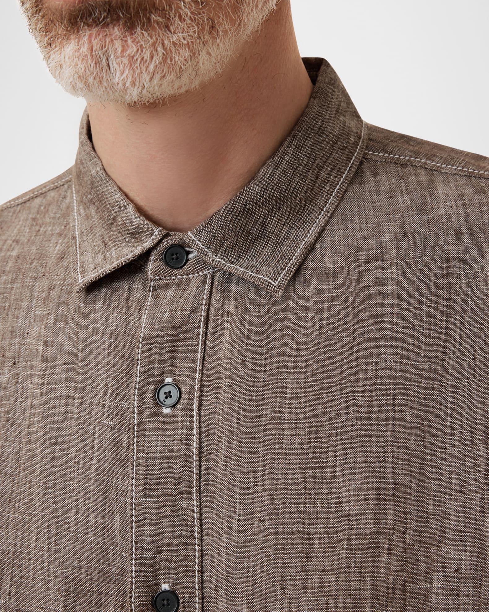 Men's Ben Linen Casual Button-Down Shirt Product Image