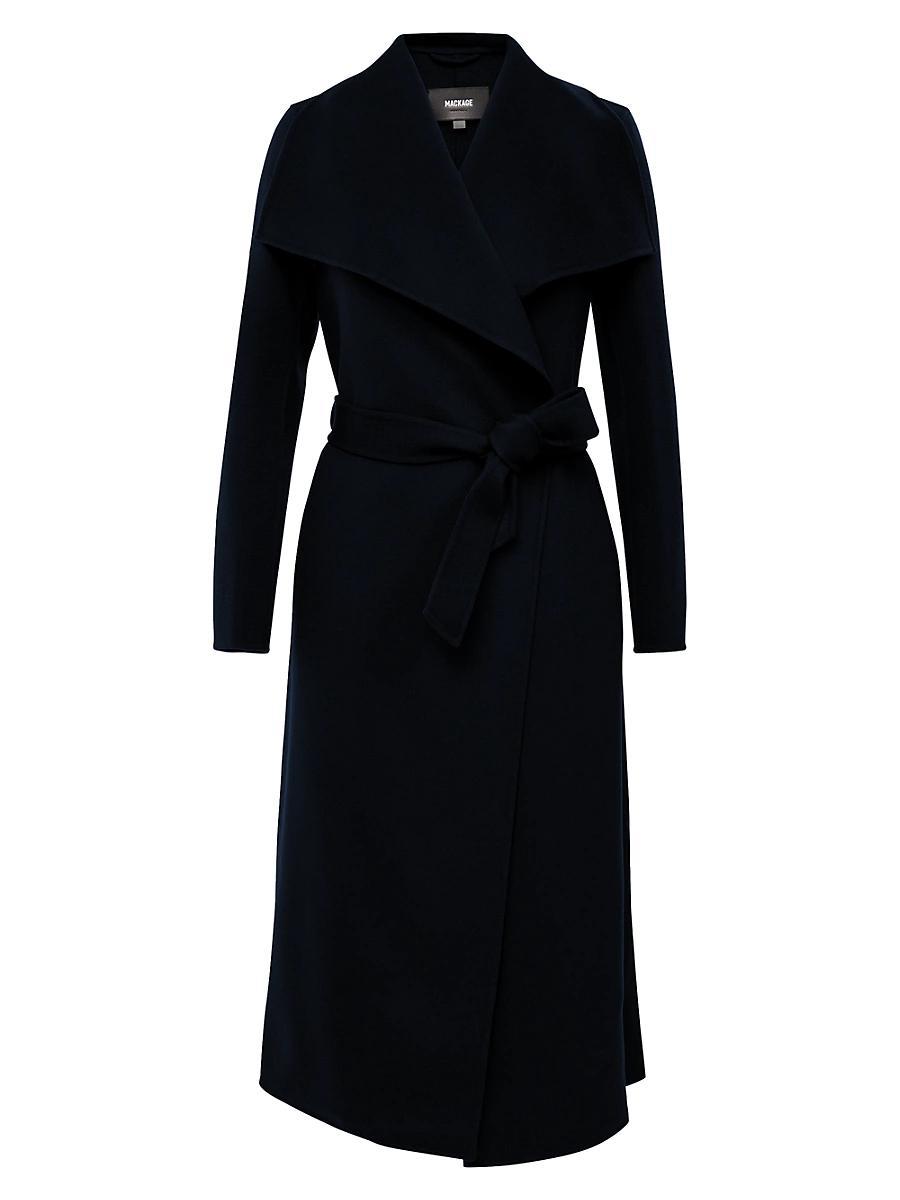 Womens Belted Light Wool Coat Product Image