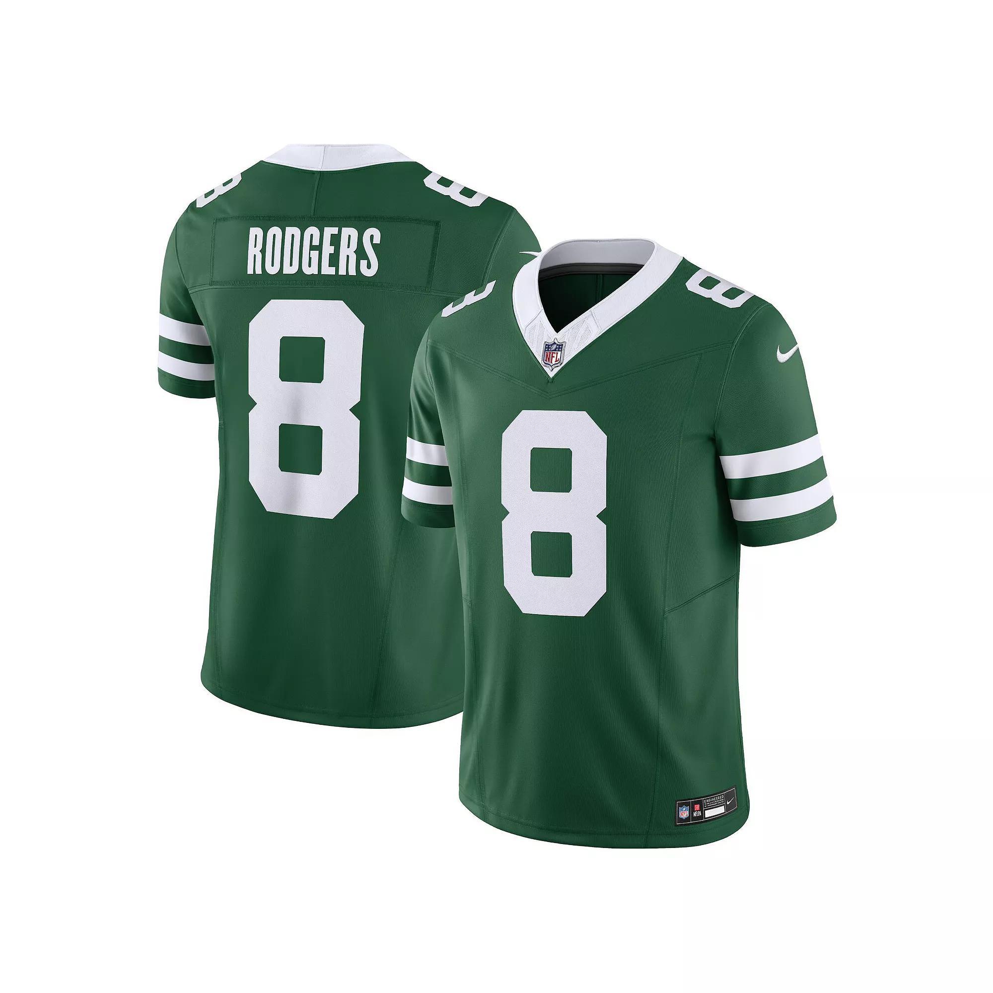 Men's Nike Aaron Rodgers Legacy Green New York Jets Vapor F.U.S.E. Limited Jersey, Size: Large Product Image
