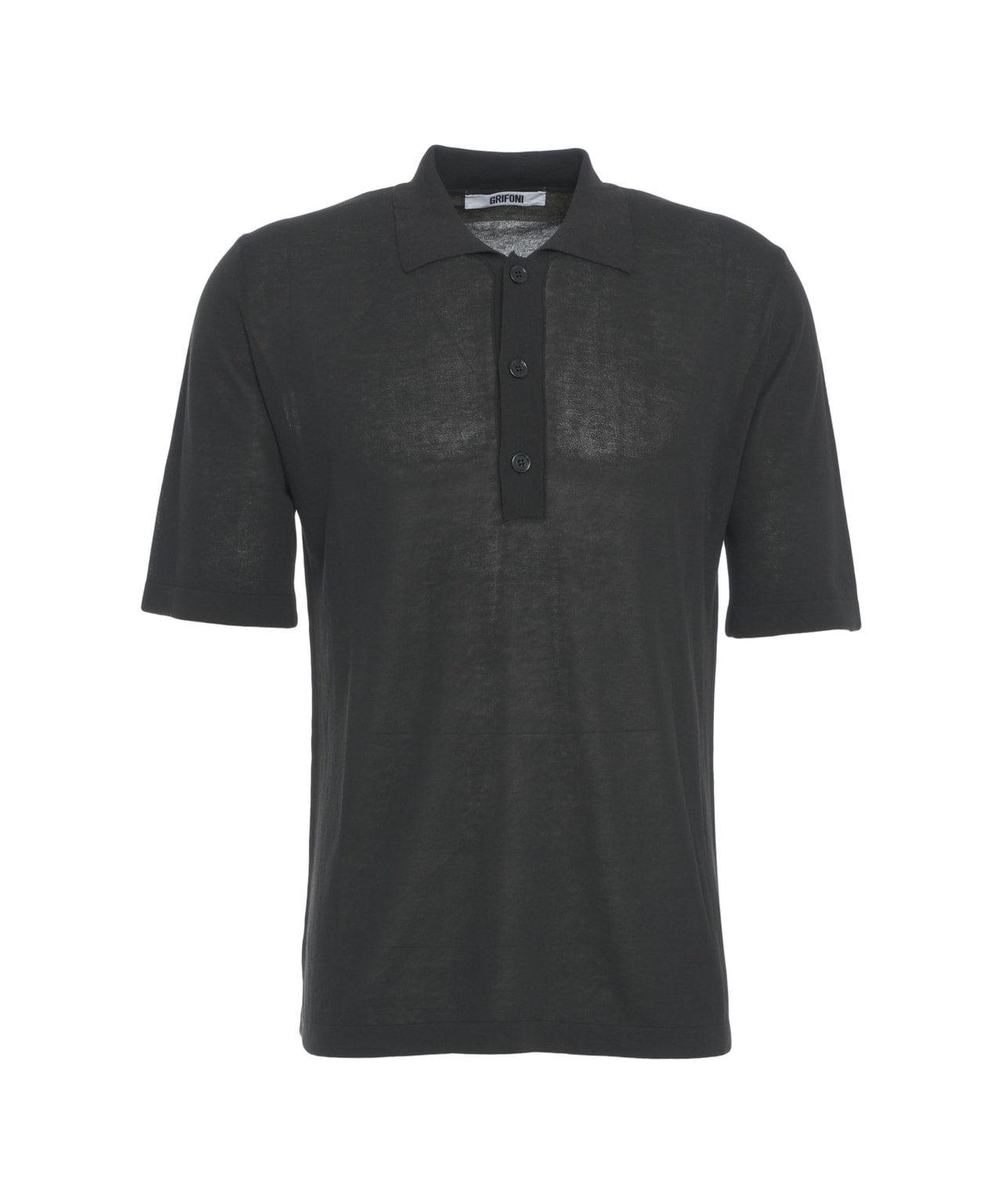 Knit polo shirt Product Image