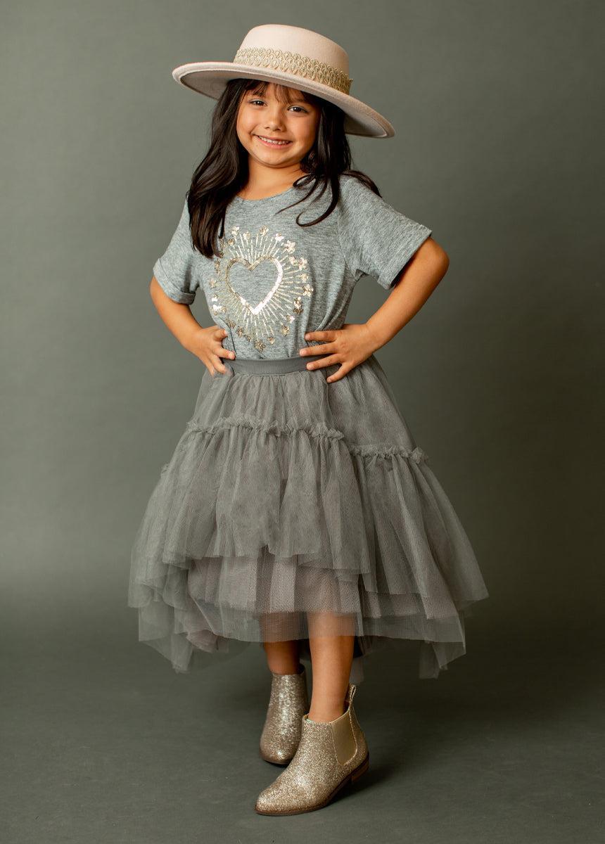 Brigitte Skirt in Gray Girls Product Image