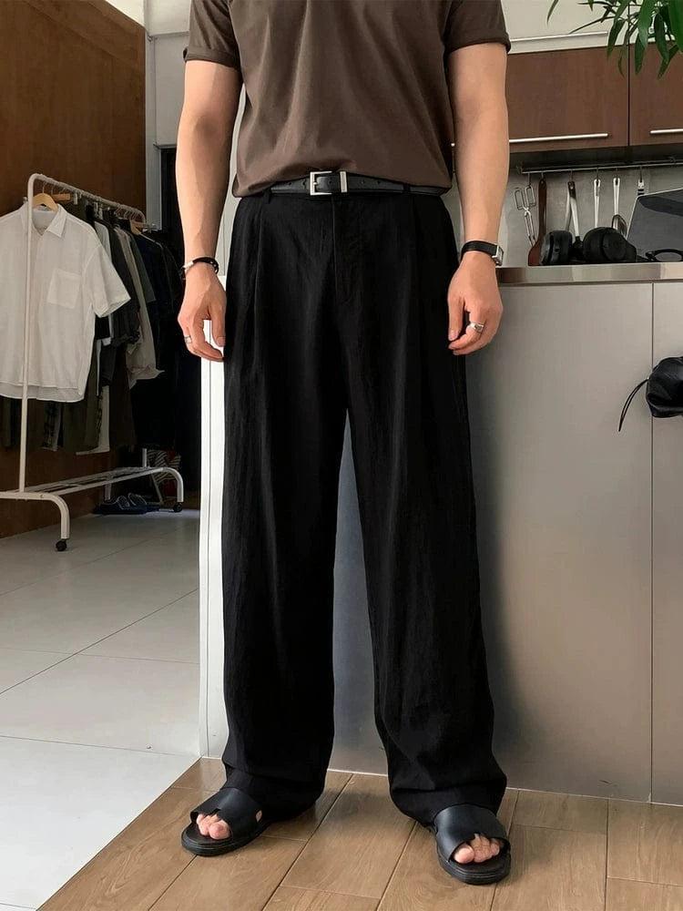 RT No. 18503 PLEATED STRAIGHT PANTS Product Image