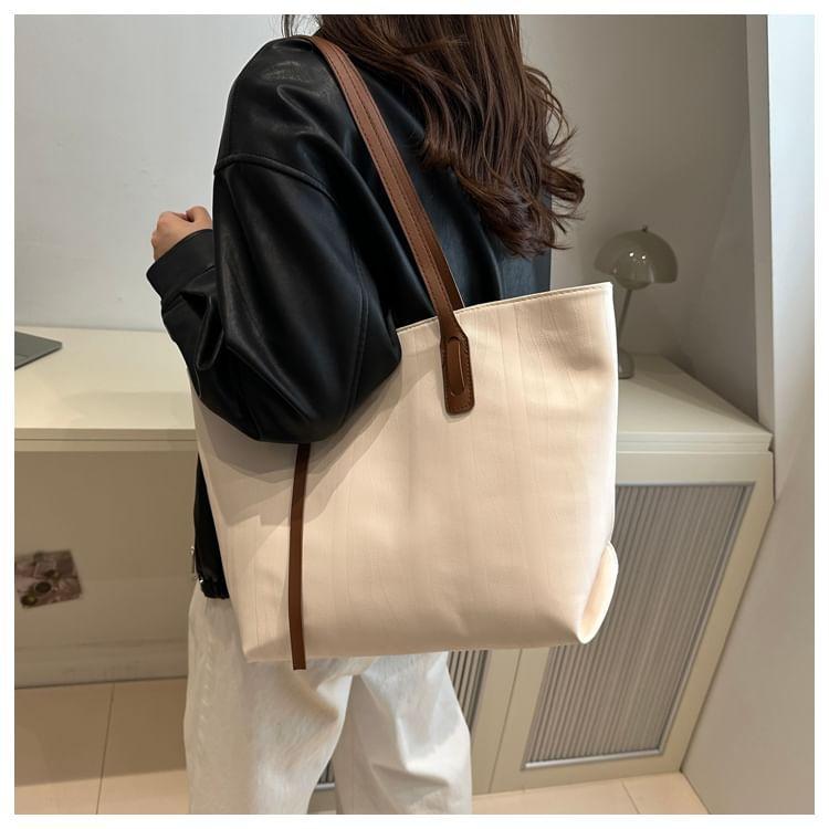 Faux Leather Tote Bag Product Image