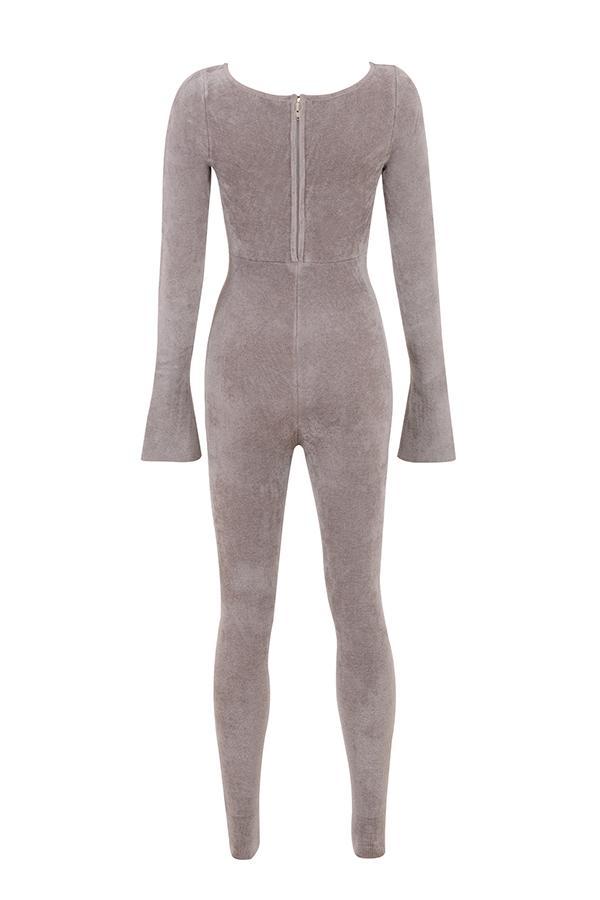 Isis Mink Heavy Chenille Loungewear Jumpsuit Product Image