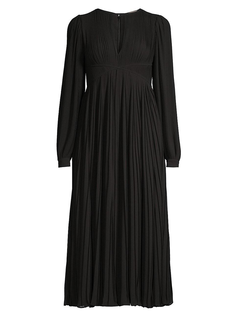 Pleated Georgette Midi Dress Product Image