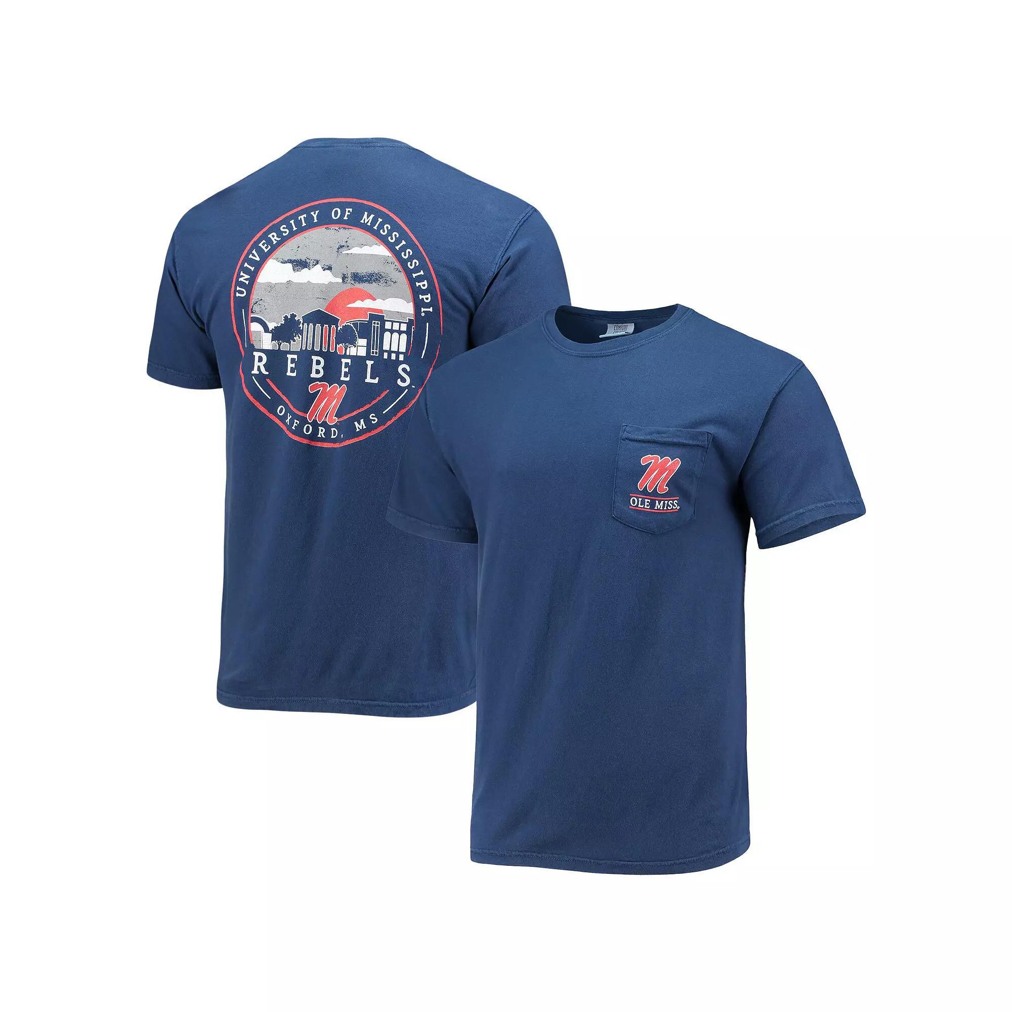 Mens Ole Miss Rebels Circle Campus Scene T-Shirt Blue Product Image