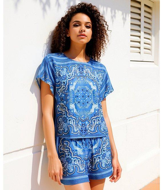 C&V Chelsea & Violet Coordinating Printed Shorts Product Image