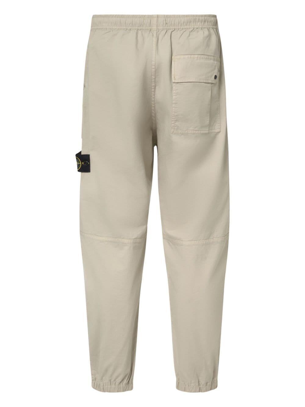 STONE ISLAND Stretch Cotton Tapered Trousers In Off,white Product Image