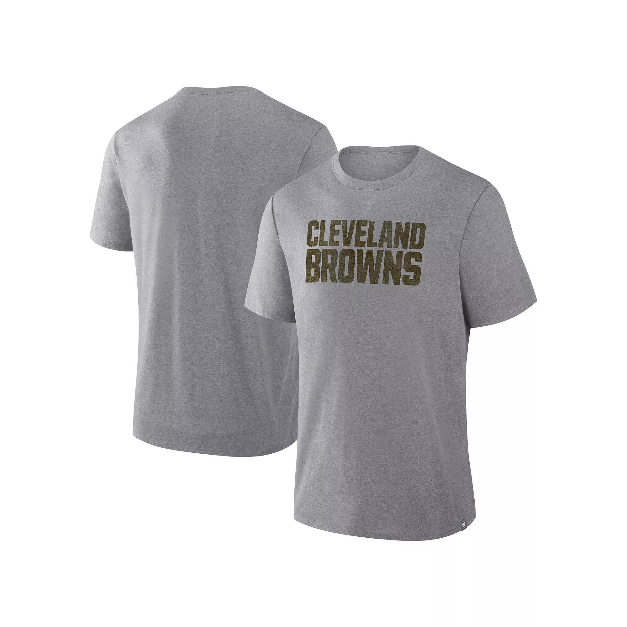 Men's Fanatics Heather Gray Cleveland Browns Tri-Blend T-Shirt,  Product Image