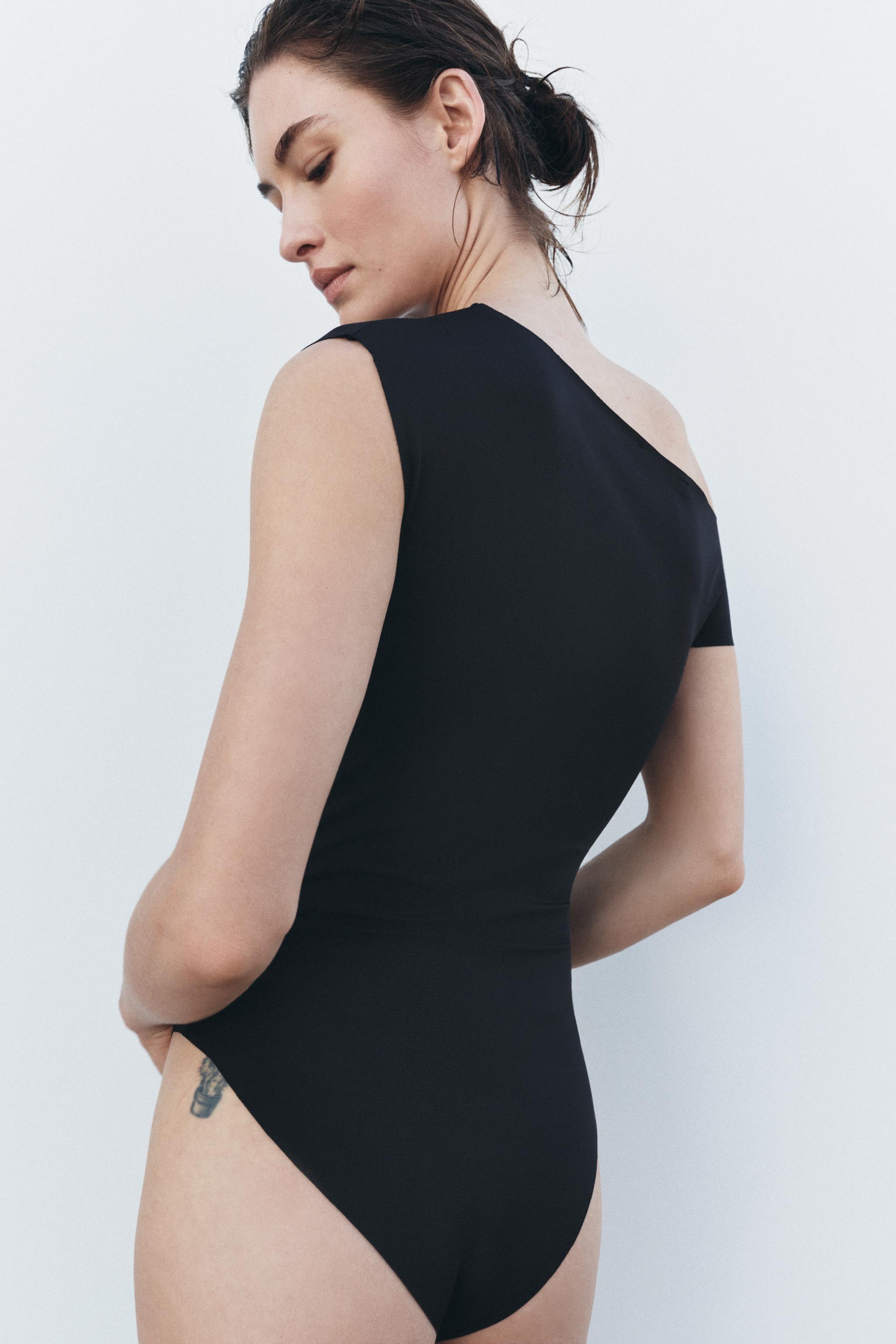 DRAPED FITTED BODYSUIT Product Image