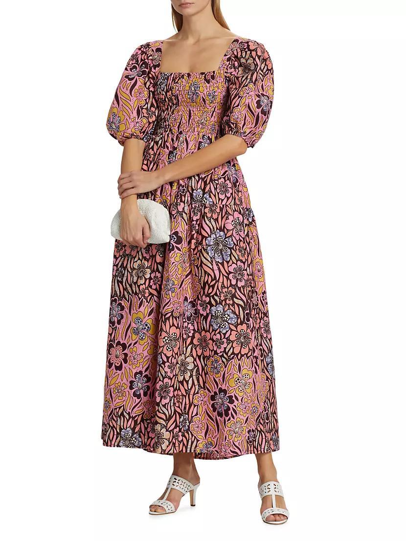 Lola Floral Puff-Sleeve Maxi Dress Product Image