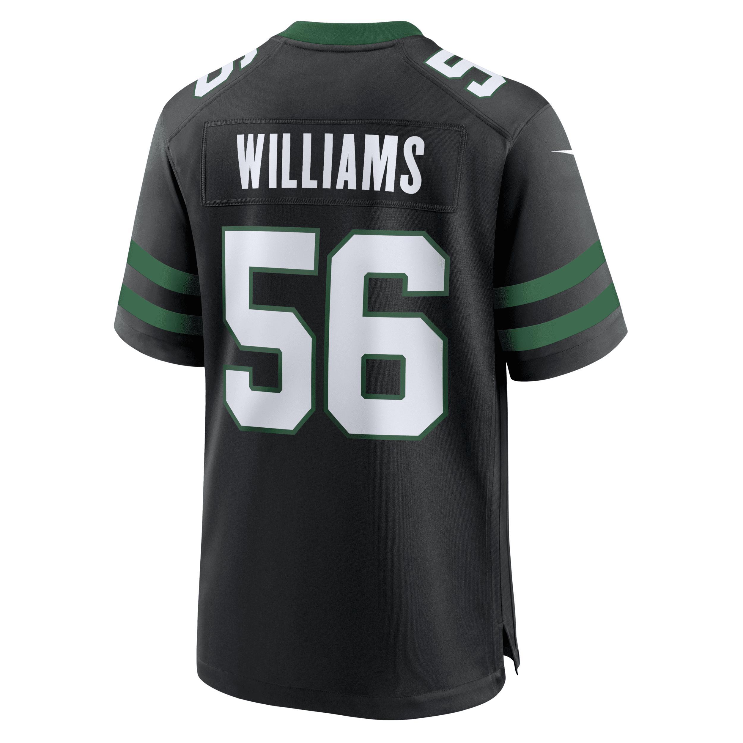 Nike Mens NFL New York Jets (Quincy Williams) Game Football Jersey | 67NM09WK72-FNG Product Image