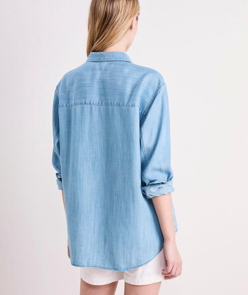 Relaxed Chambray Button-Down Product Image