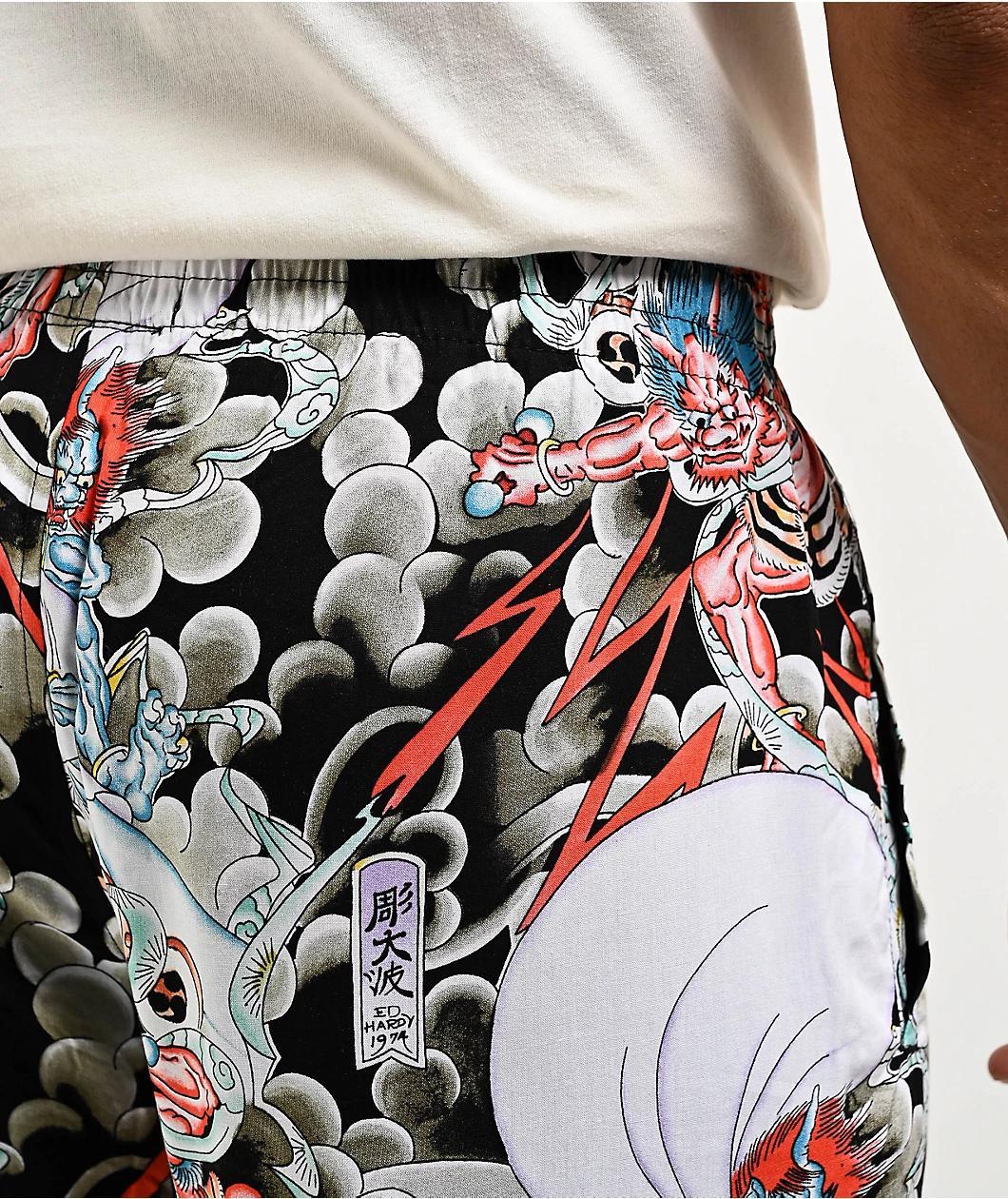 Ed Hardy Japan Bee Print Shorts Product Image