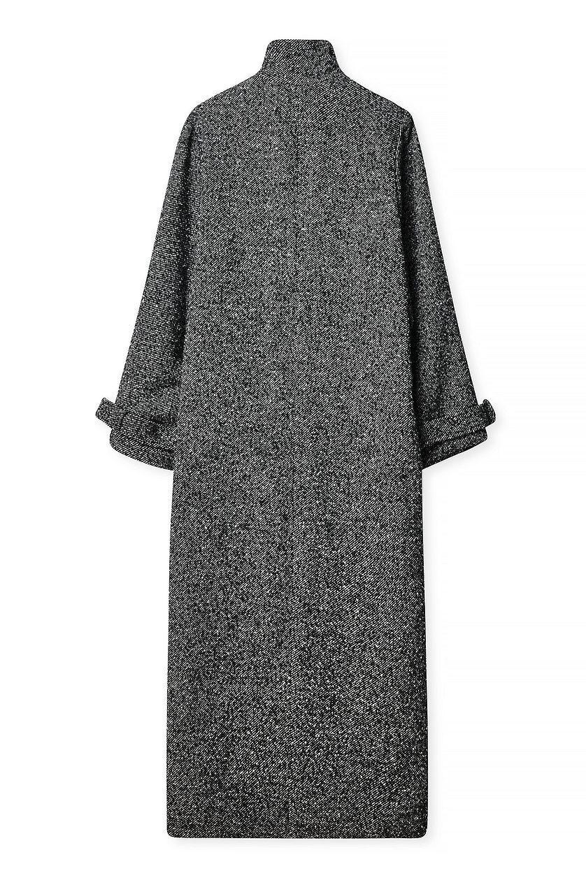High Neck Herringbone Coat Product Image