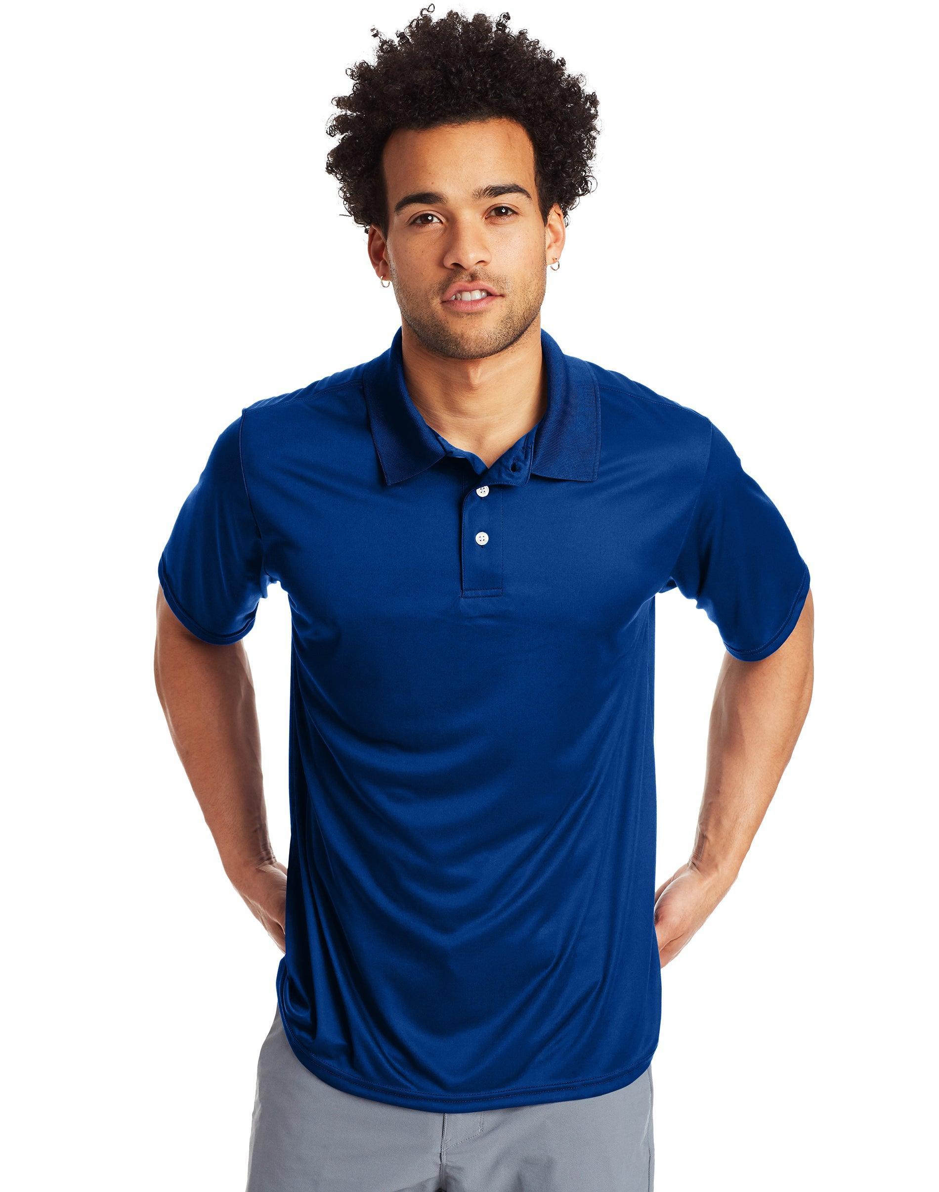 Hanes Sport Cool DRI Mens Performance Polo Navy 3XL Product Image