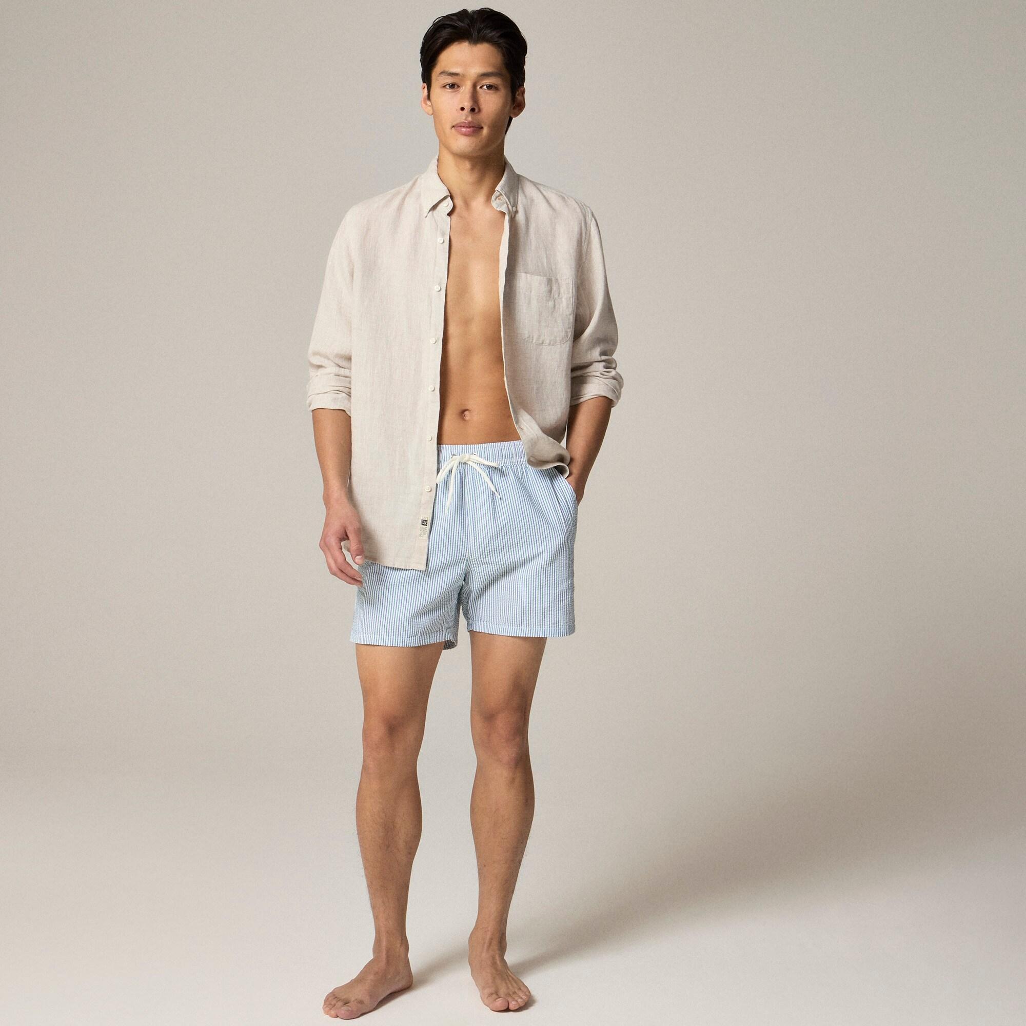 6'' swim trunk in seersucker Product Image