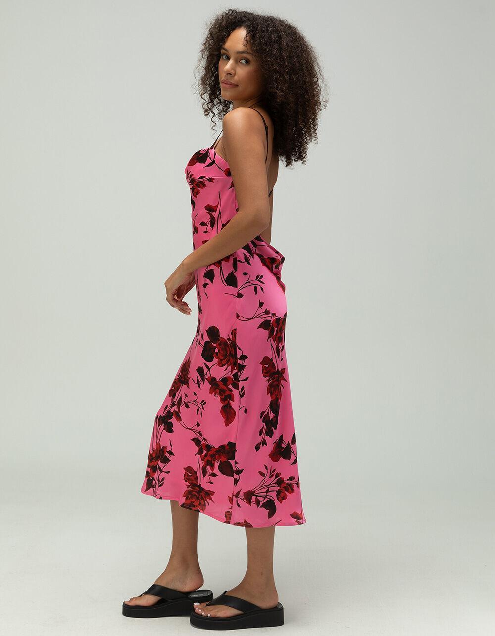 WEST OF MELROSE Floral Satin Womens Slip Dress Product Image