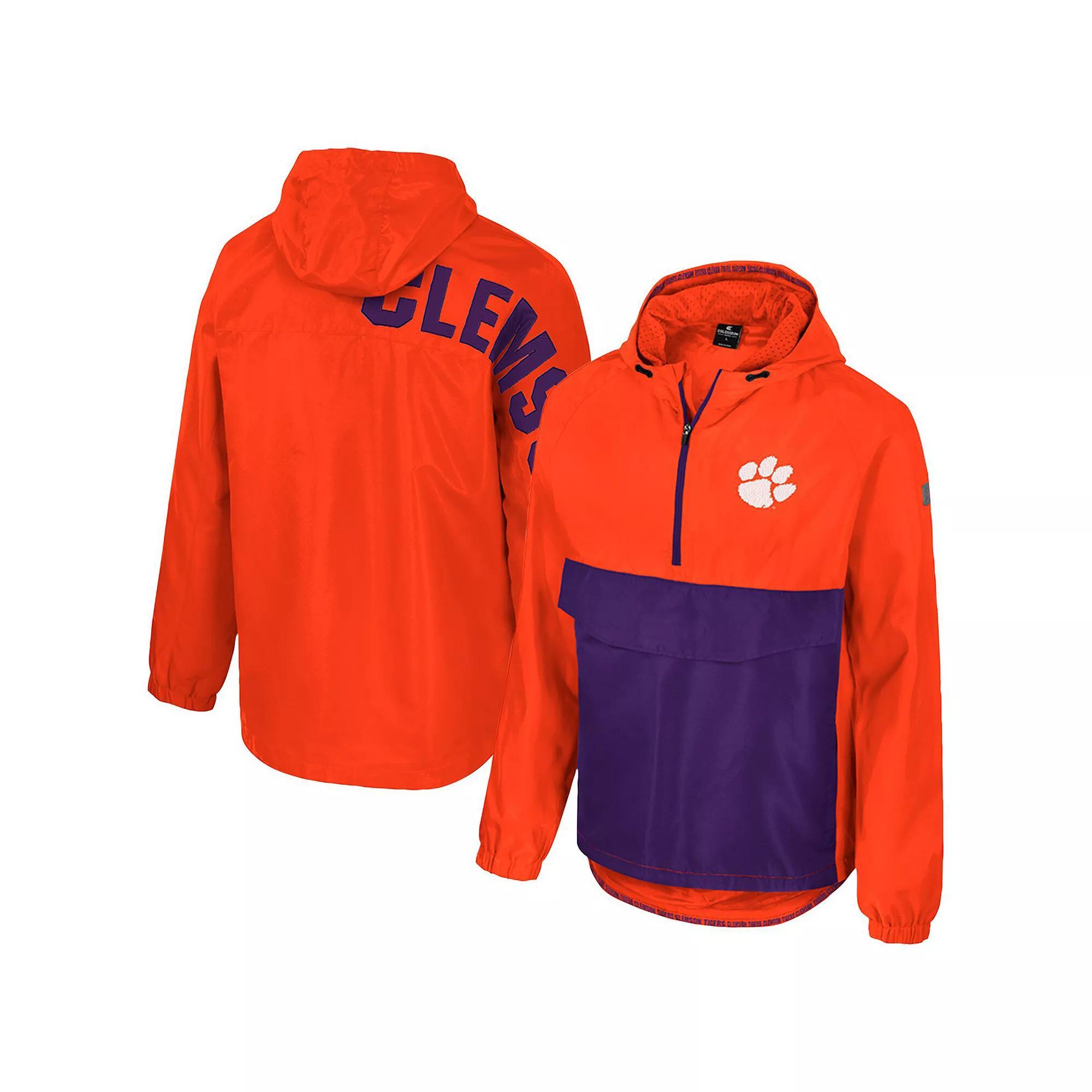 Men's Colosseum Orange Clemson Tigers Reloaded Anorak Half-Zip Jacket,  Product Image