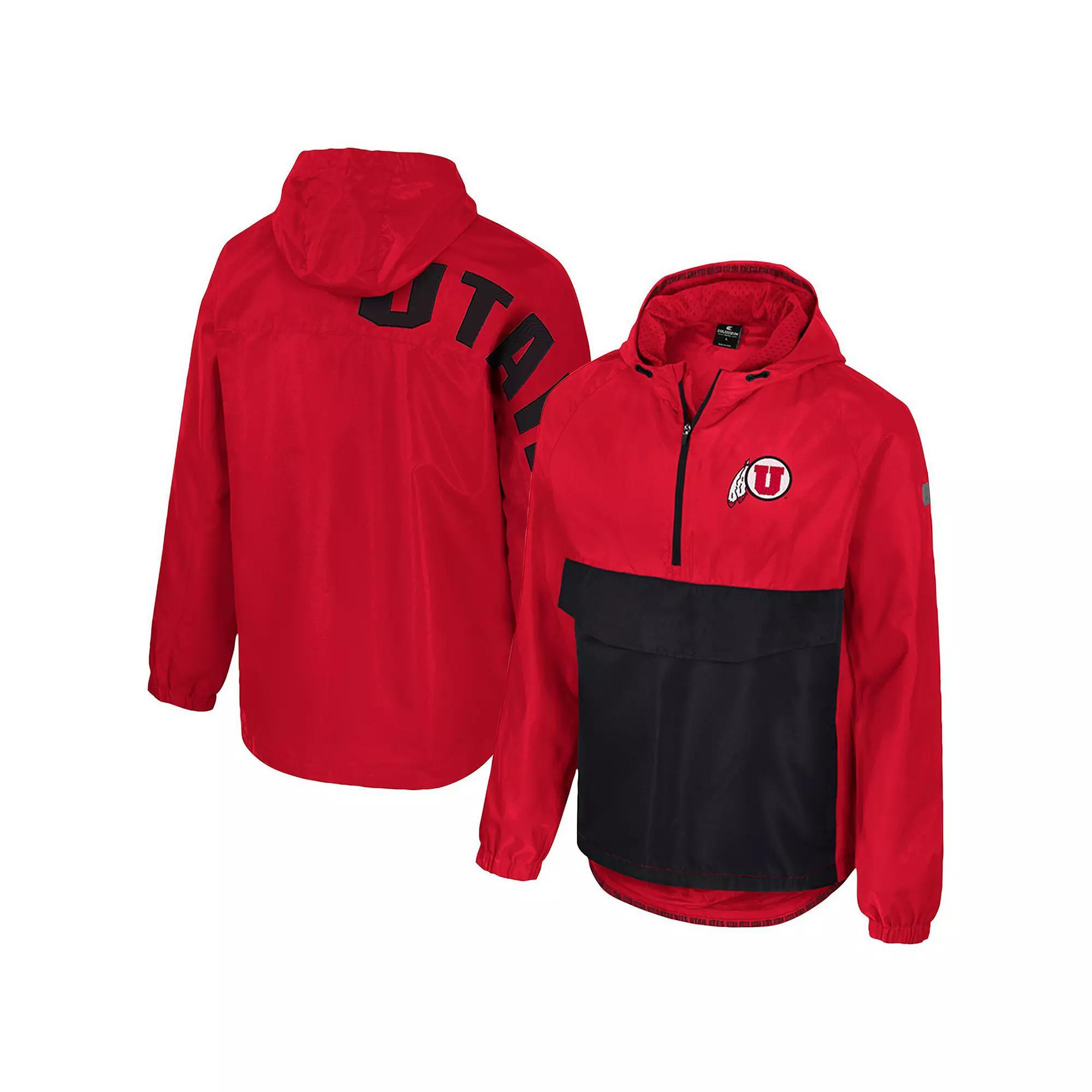 Men's Colosseum  Red Utah Utes Reloaded Anorak Half-Zip Jacket, Size: Medium, Ute Red Product Image