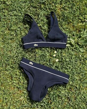 Ribbed Cotton Triangle Bralette Product Image