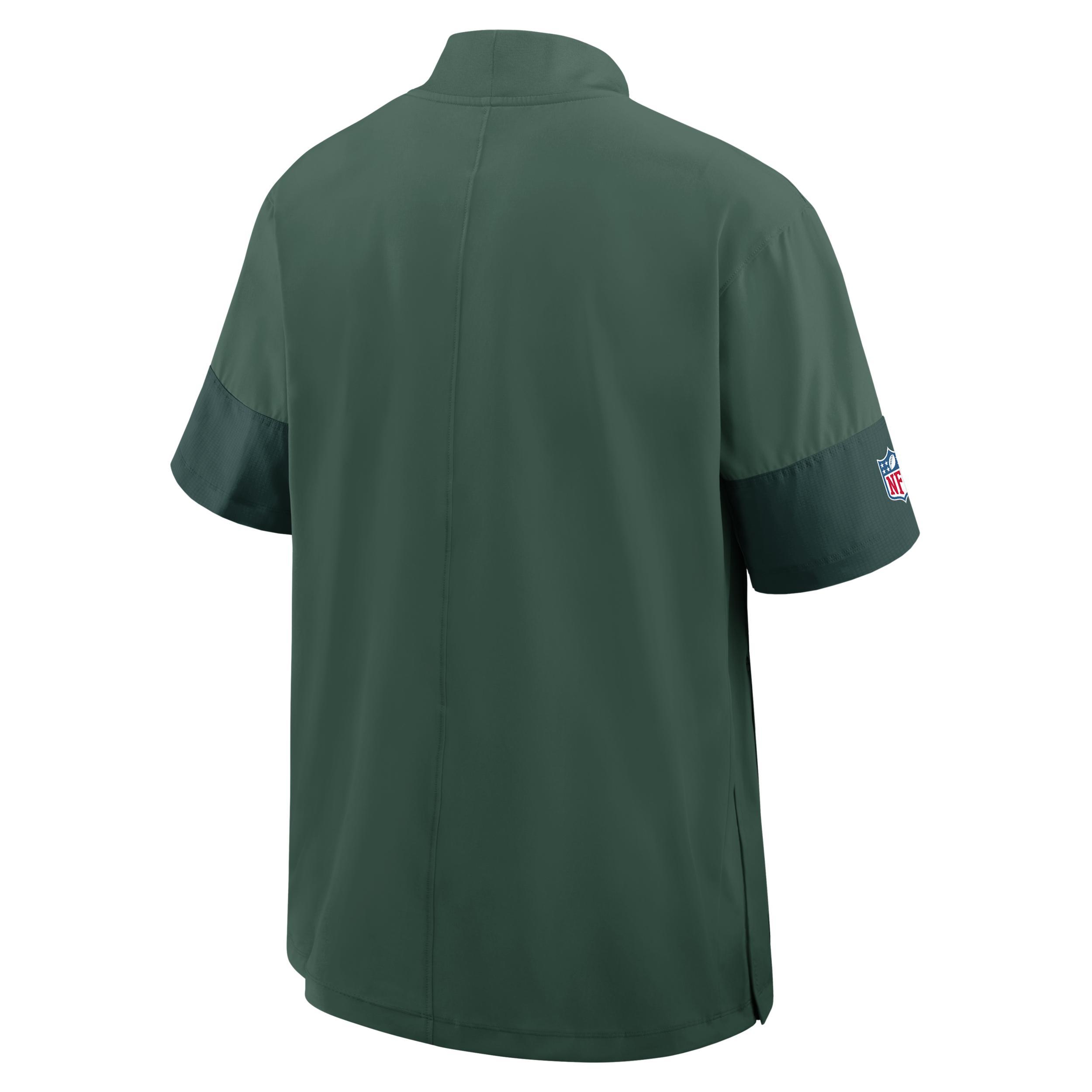 Green Bay Packers Sideline Coach Nike Men's NFL 1/2-Zip Short-Sleeve Jacket Product Image
