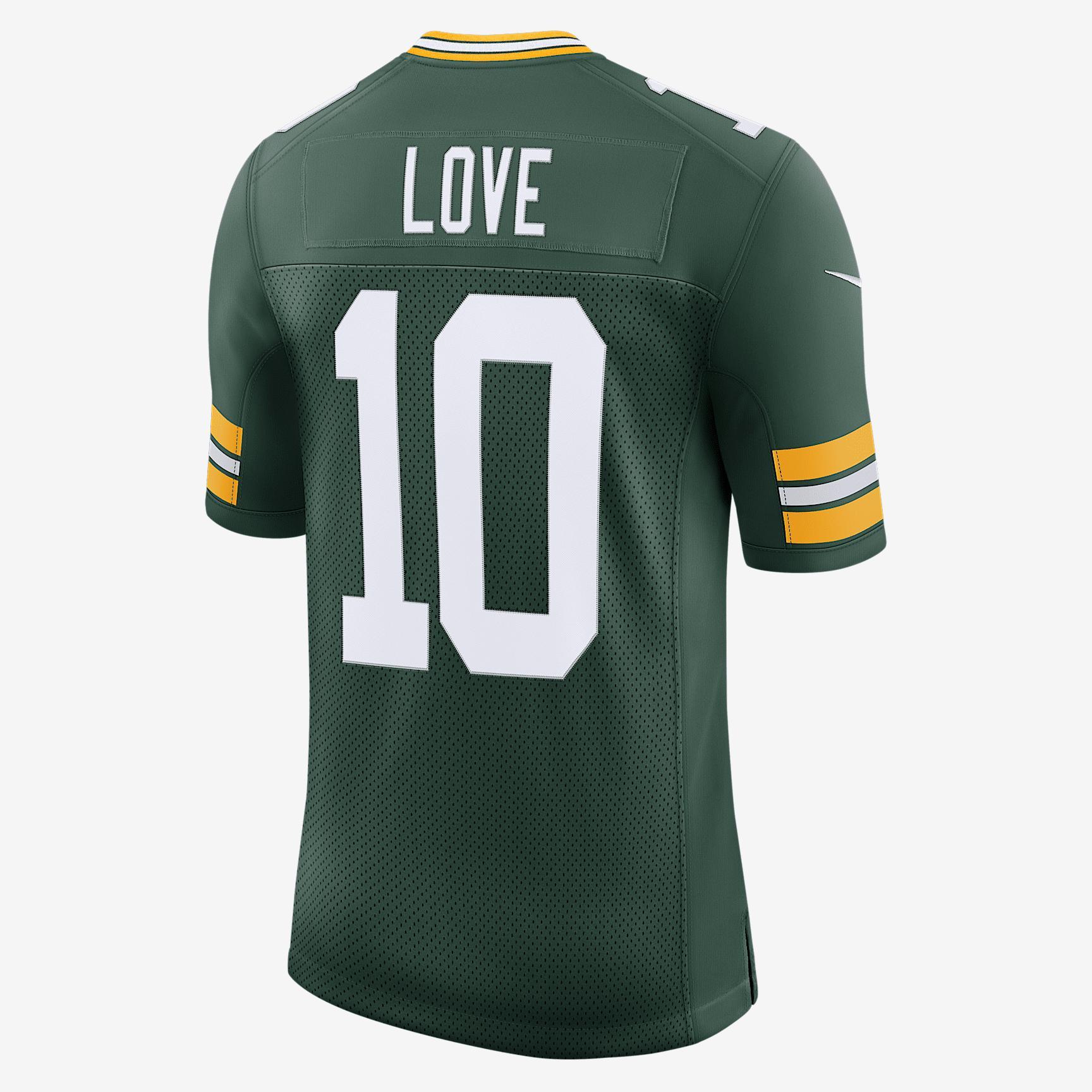 Jordan Love Green Bay Packers Nike Mens Dri-FIT NFL Limited Jersey | 32NMGPLH7TF-017 Product Image
