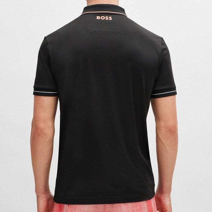 HUGO BOSS Logo-print Polo Shirt In Black Product Image