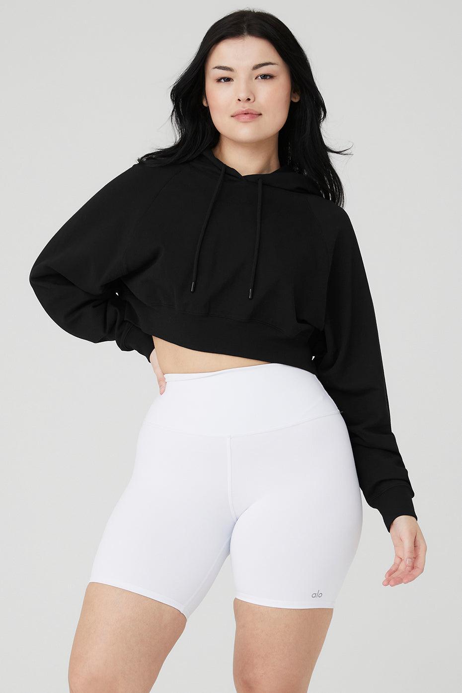 Cropped Double Take Hoodie - Black Female Product Image