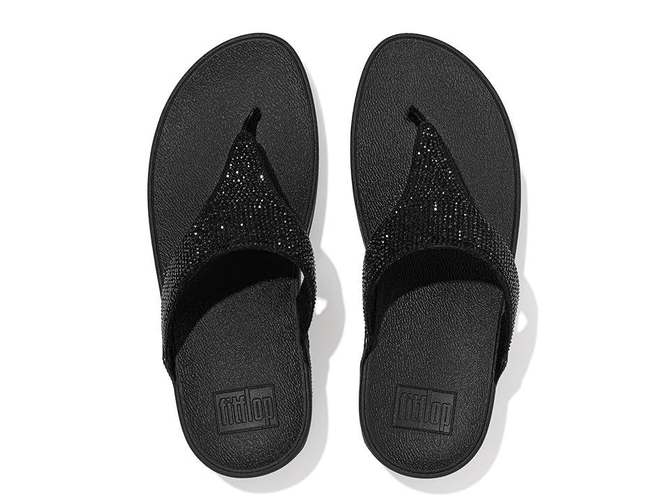 FitFlop Womens Lulu Embellished Wedge Thong Sandals Product Image