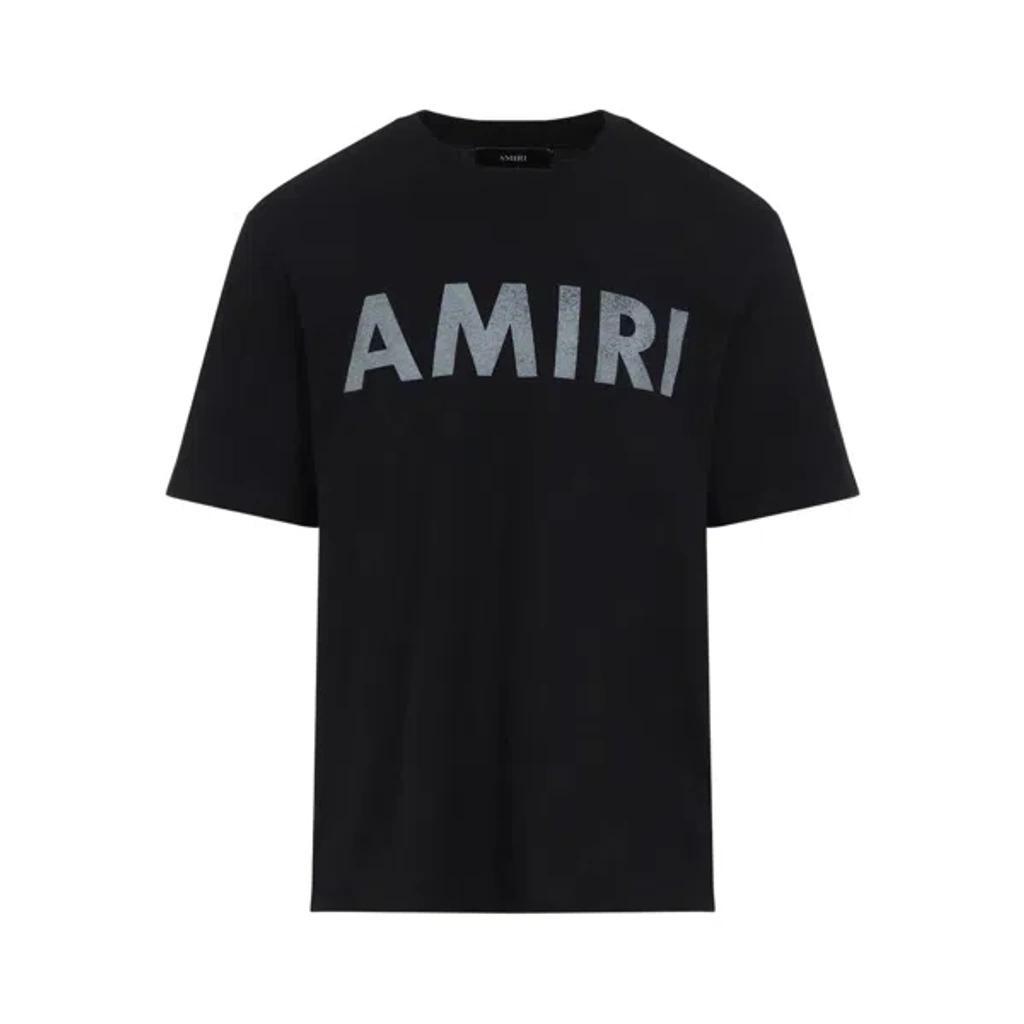 AMIRI Black Cotton T-shirt With Bold Logo Statement Product Image