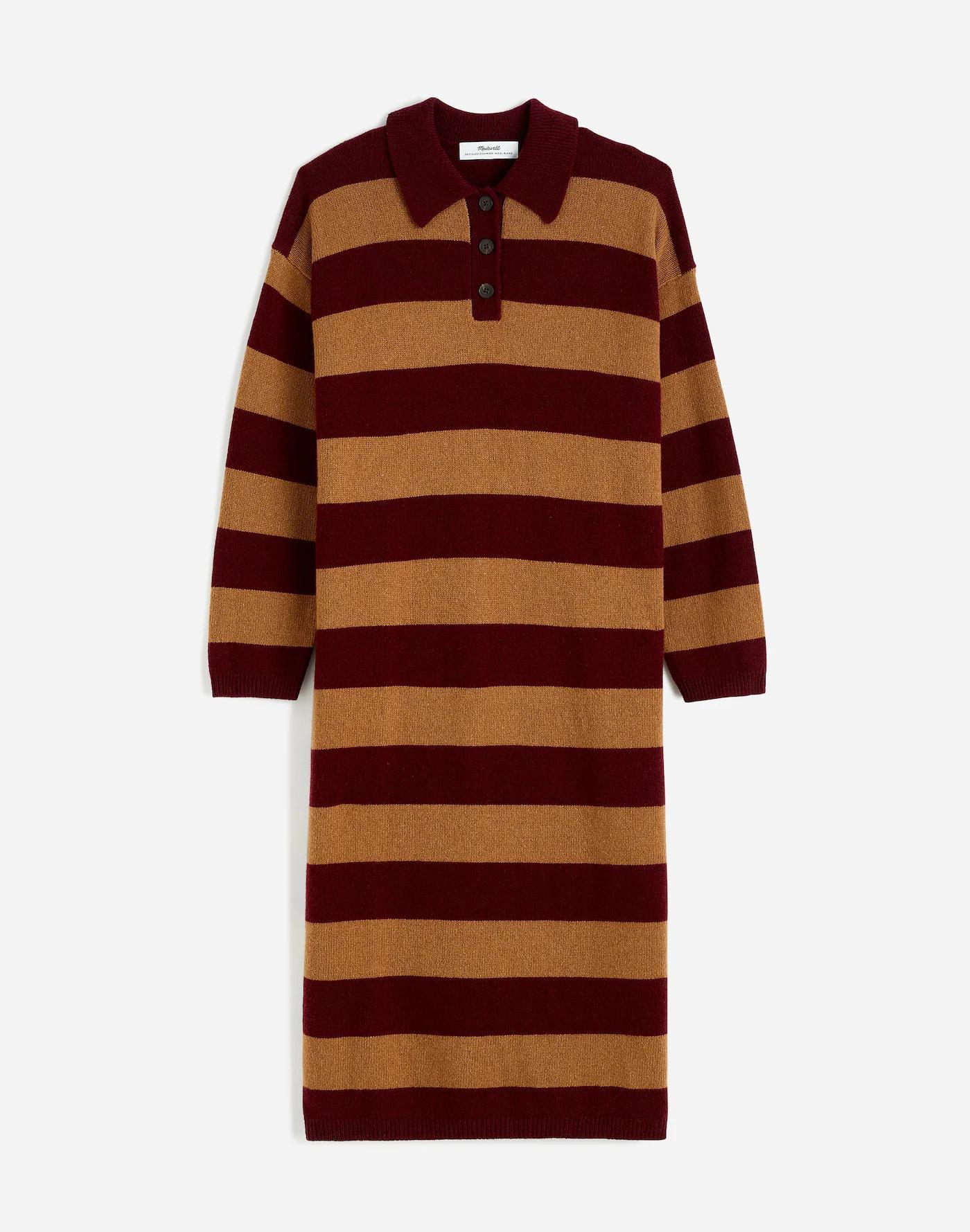 Relaxed Sweater Dress in Stripe Product Image