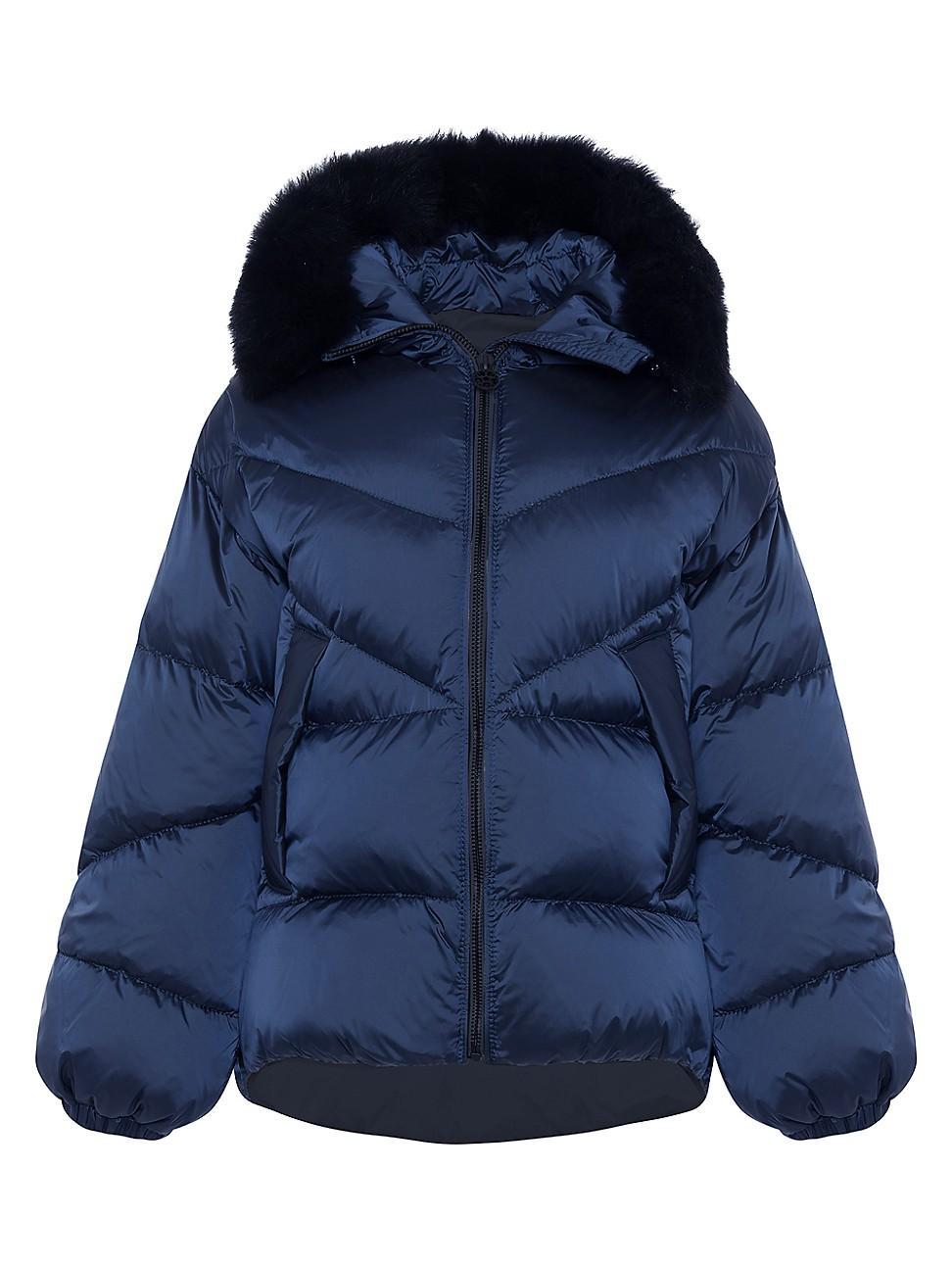 Womens Apres-Ski Jacket with Detachable Toscana Shearling Lamb Hood Trim Product Image