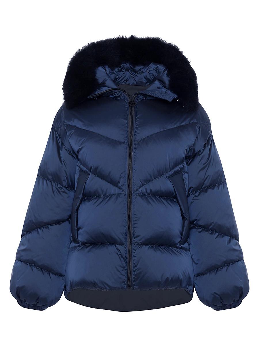 Womens Apres-Ski Jacket with Detachable Toscana Shearling Lamb Hood Trim Product Image