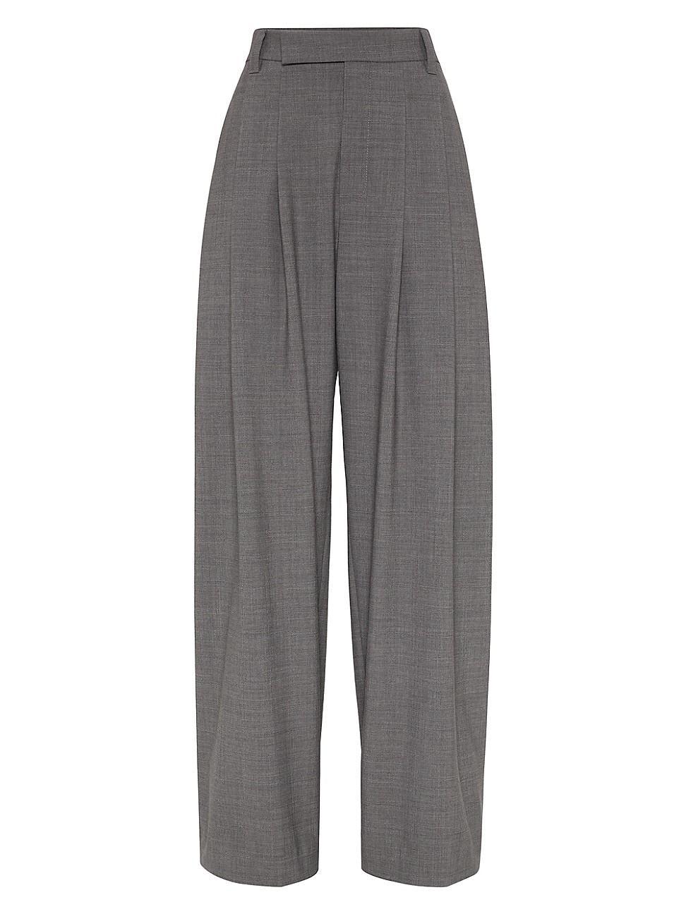 Womens Tropical Luxury Wool Sartorial Baggy Trousers Product Image