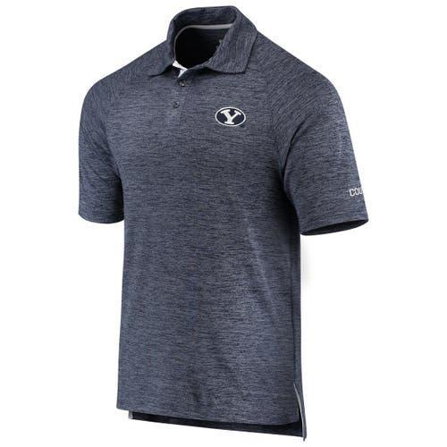 Mens Colosseum Heathered Navy BYU Cougars Down Swing Polo Product Image