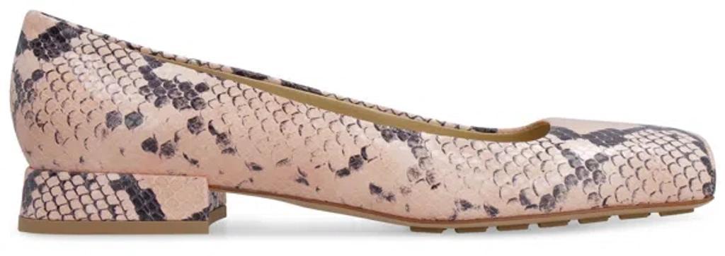 BOTTEGA VENETA Goat Skin Tower Flat Sandals In Pink Product Image