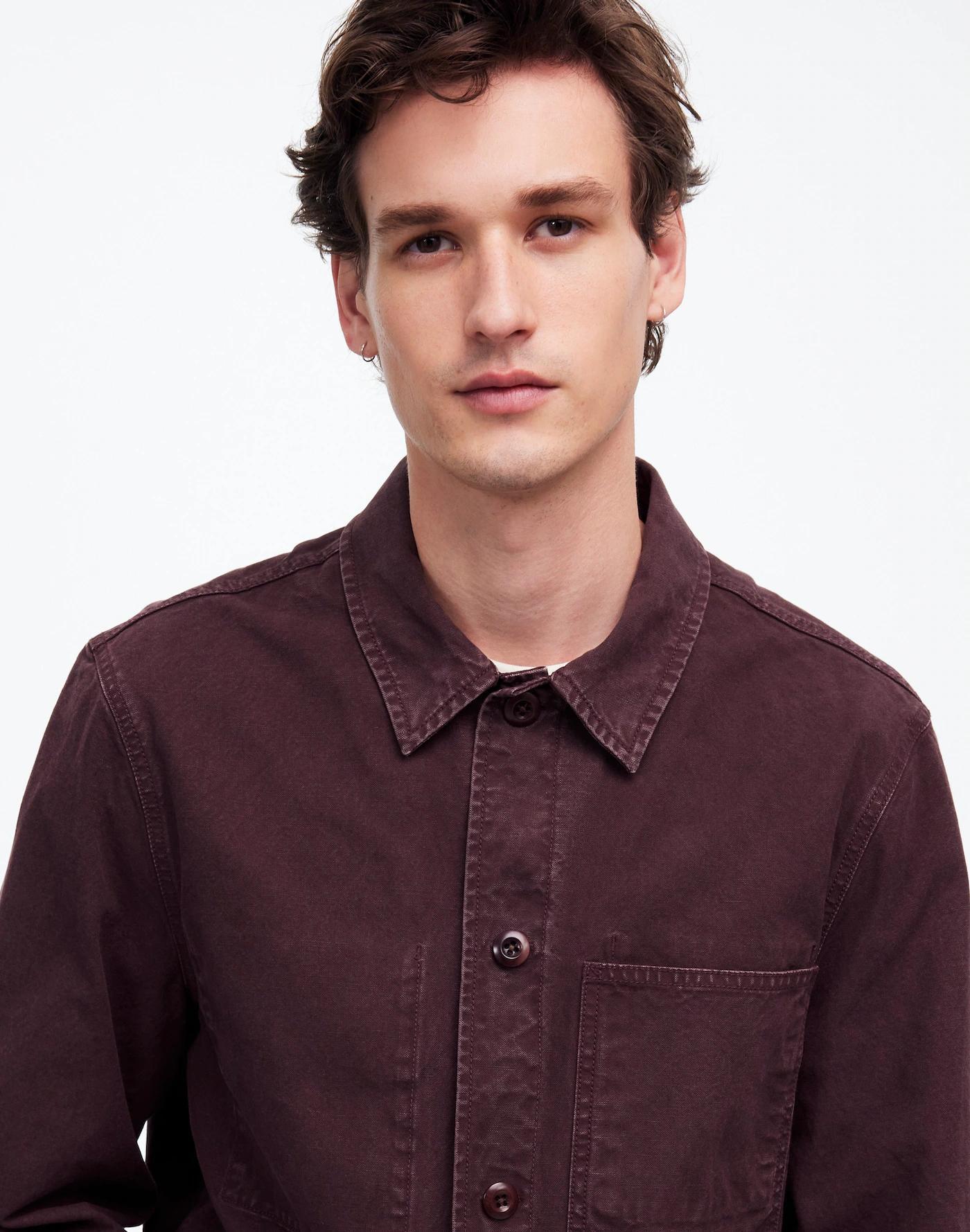 Overshirt in Garment-Dyed Canvas Product Image
