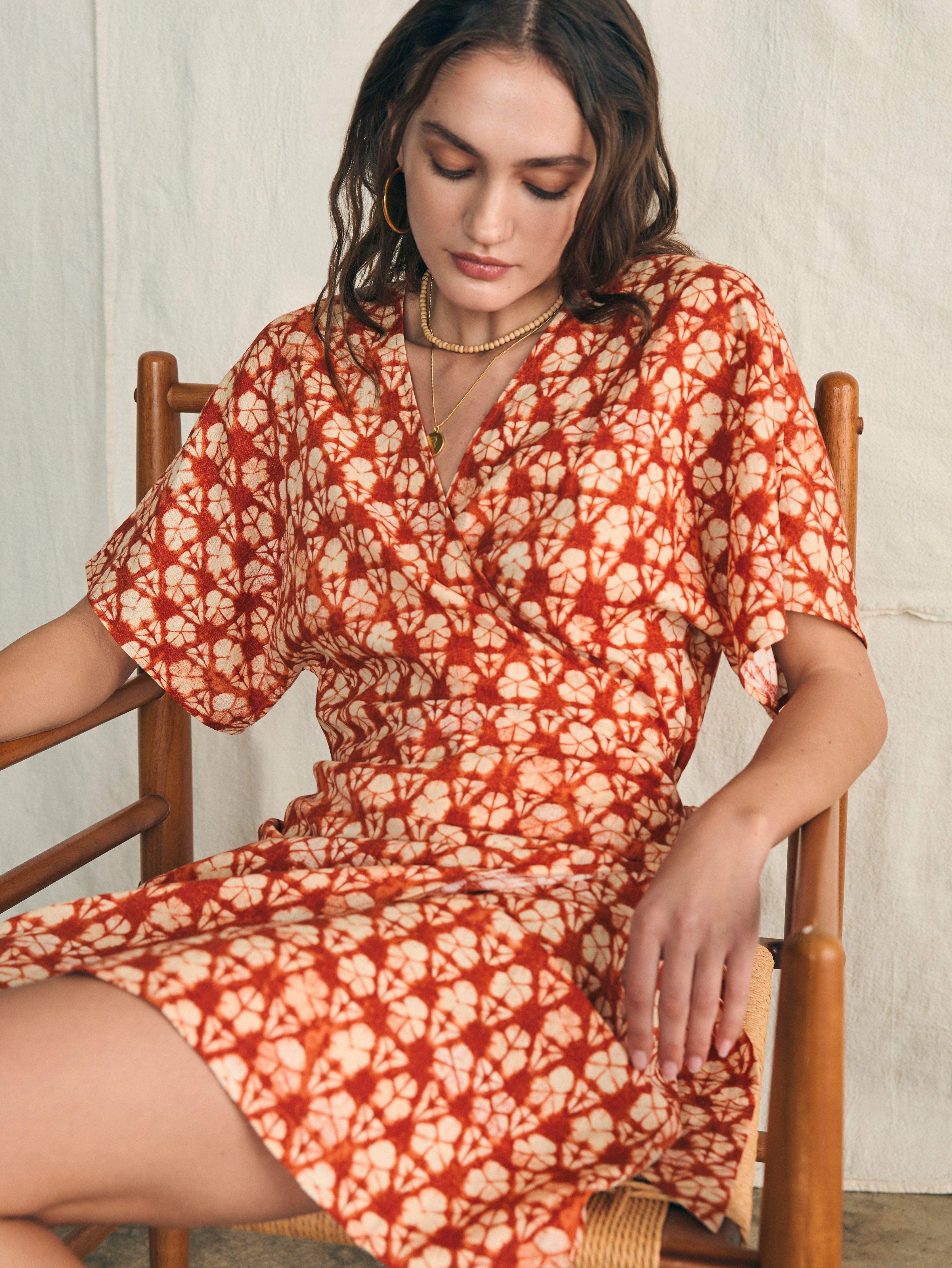 Willow Dress - Spiced Shibori Print Female Product Image