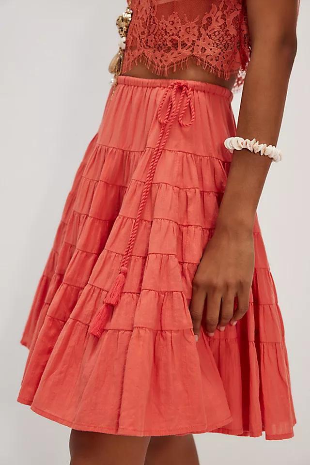 Many Layers Solid Midi Skirt Product Image