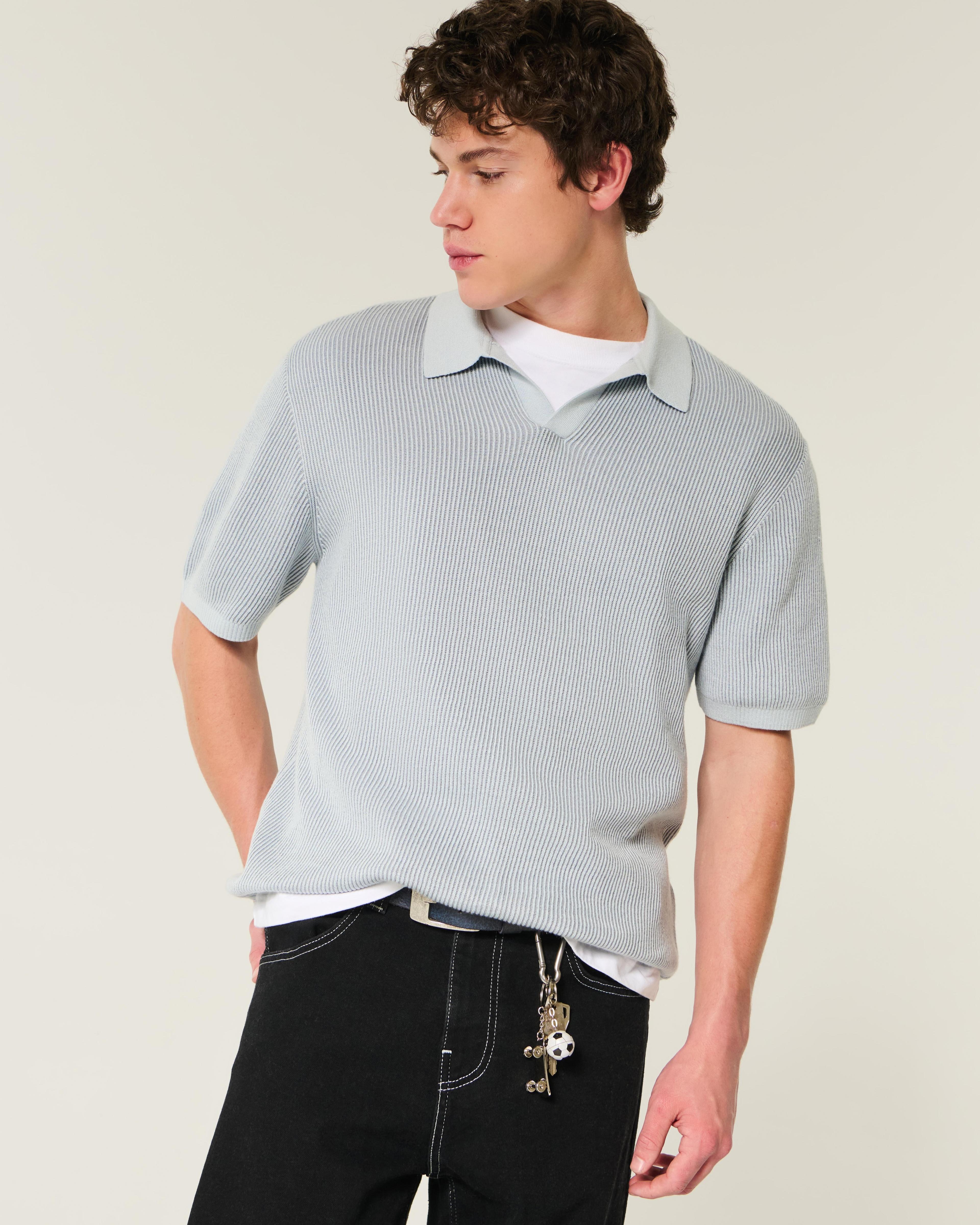 Boxy Pattern Sweater Polo Product Image