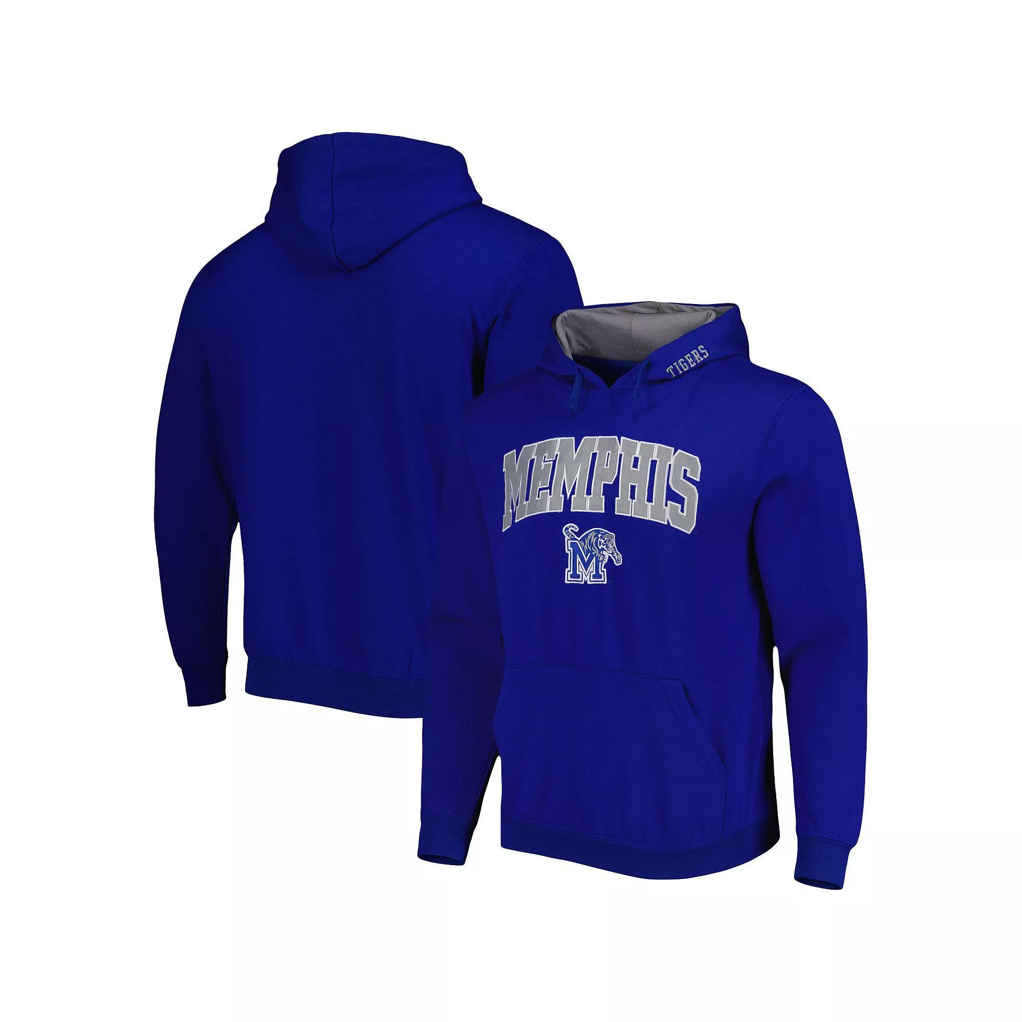 Men's Colosseum Royal Memphis Tigers Arch and Logo Pullover Hoodie,  Product Image